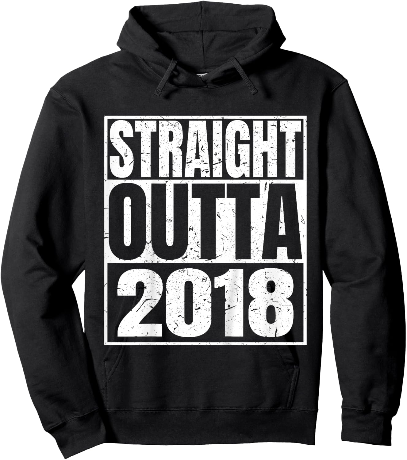 Straight Outta 2018 Classic 2018 Birth Of Birthday Vintage Hoodie - Hoodie | Black