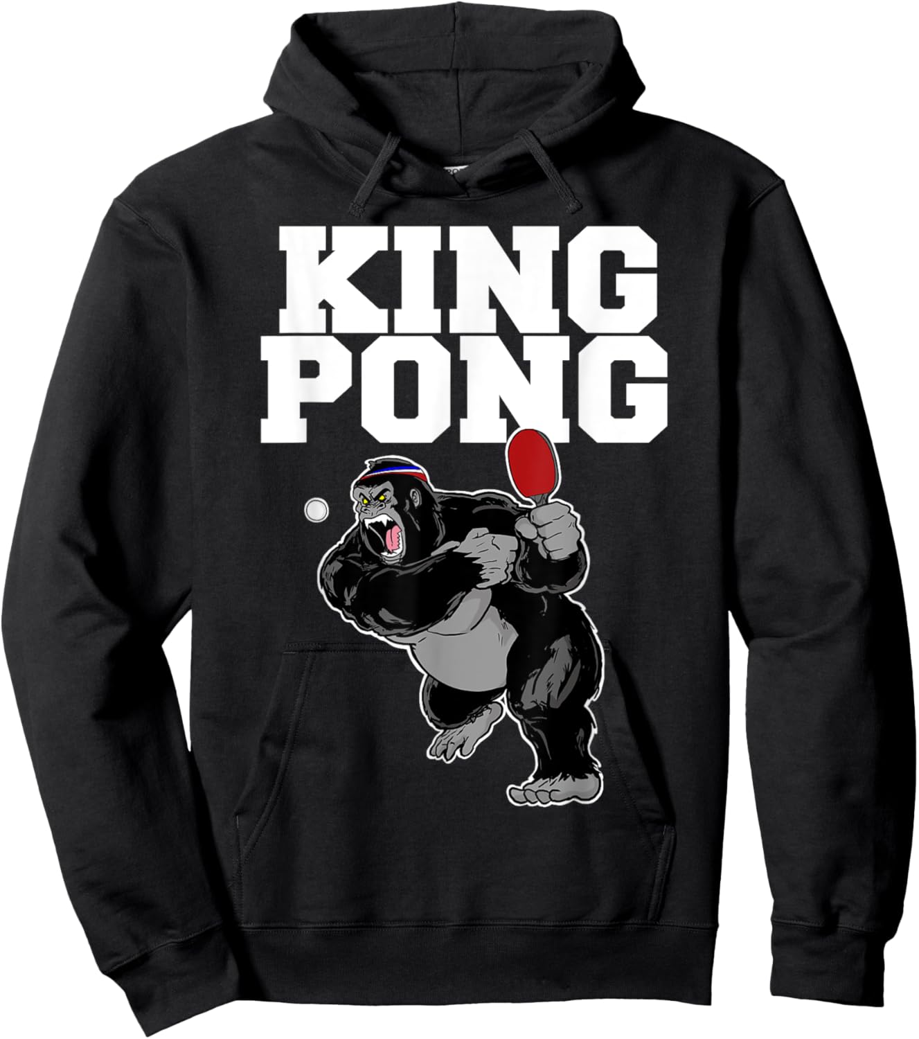 Gorilla King Pong Hoodie - Hoodie | Black