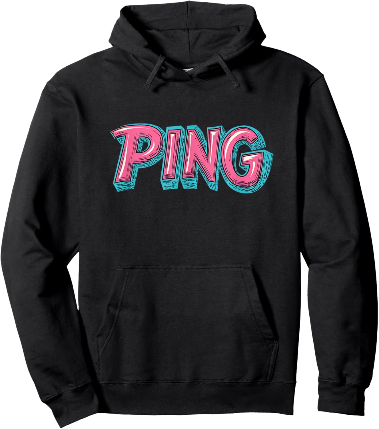 Vibrant Ping Speech Costume for Gamer and Internet Lovers Hoodie - Hoodie | Black