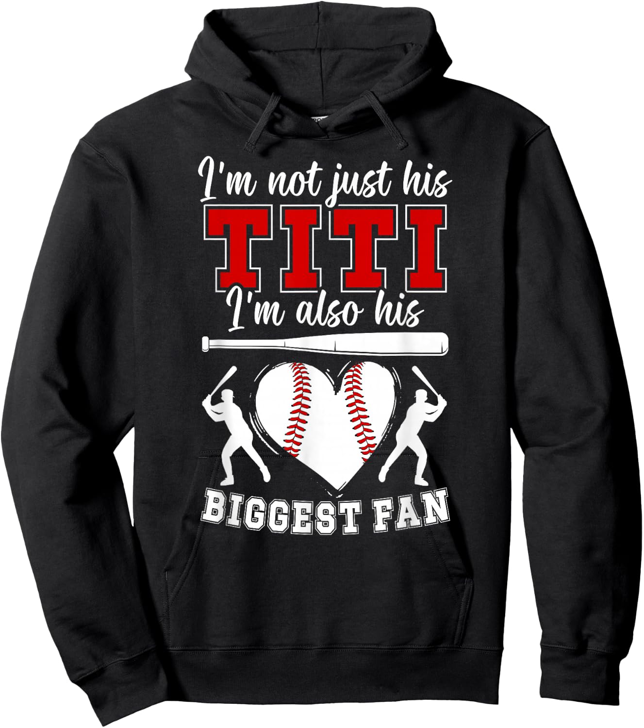 His Biggest Fan Baseball Titi Of A Baseball Player Titi Hoodie - Hoodie | Black