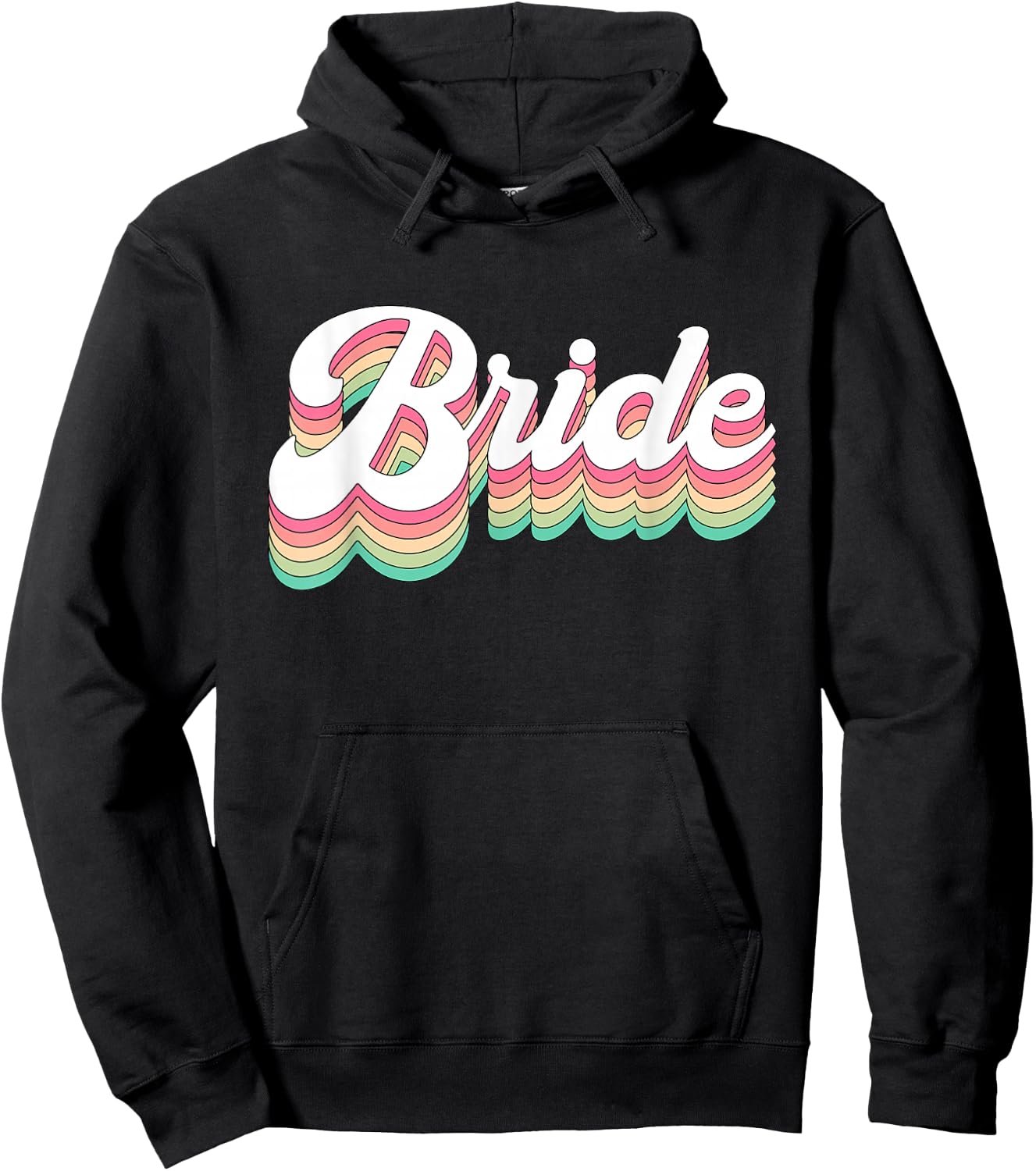 Bachelorette Bride to Be Retro Small Hoodie - Hoodie | Black