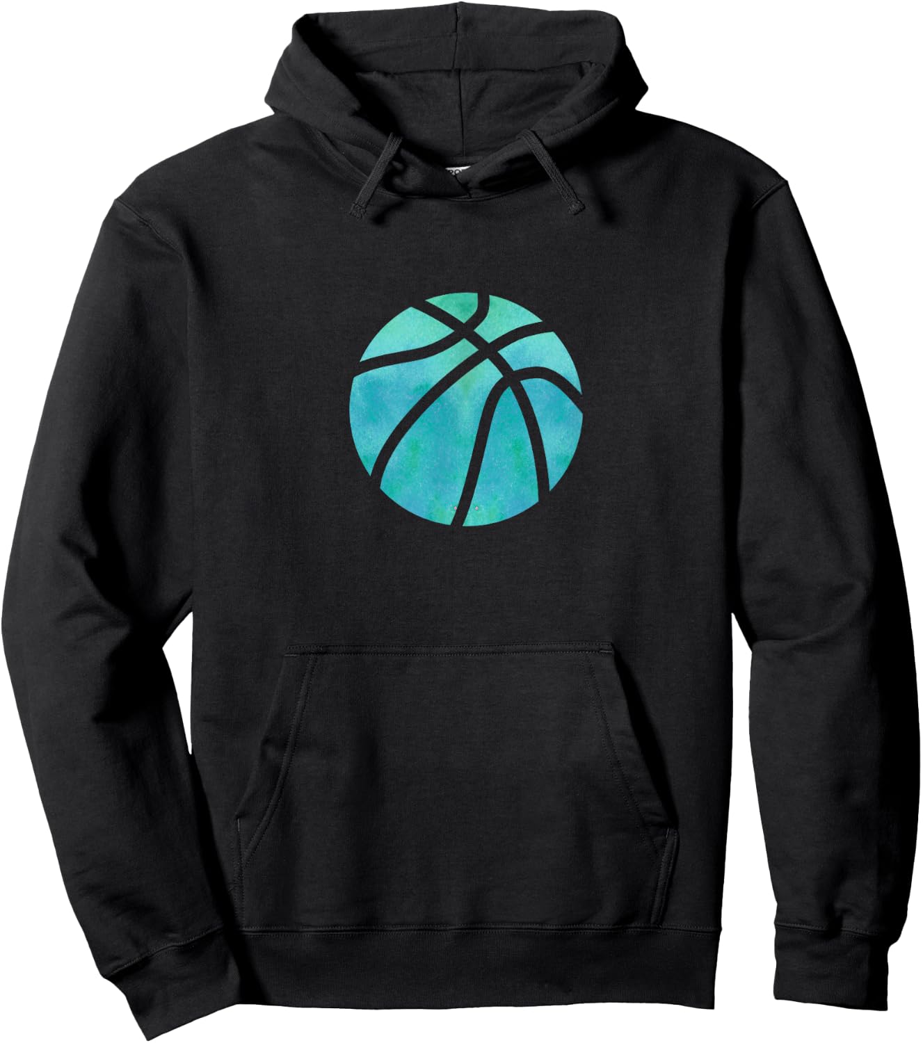 Basketball Minimal Icon Style Sports Design Hoodie - Hoodie | Black