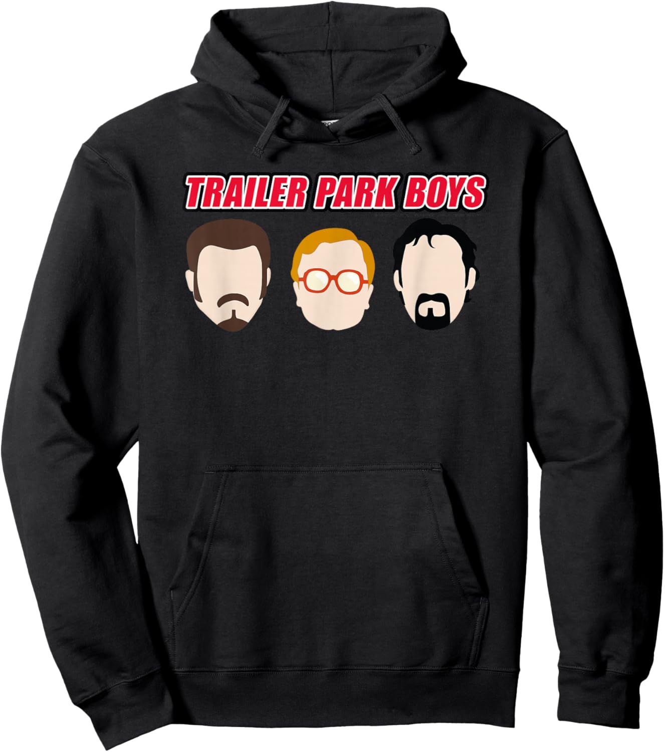 Ripple Junction x Trailer Park Boys Illustrated Heads , grey, S Hoodie - Hoodie | Black