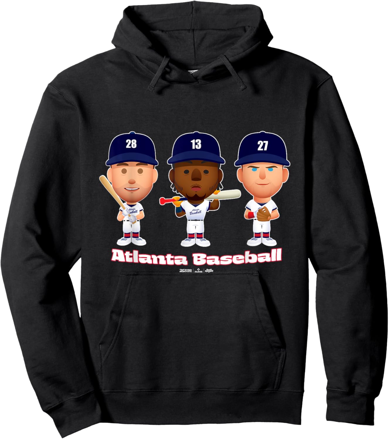 Atlanta Baseball Players Body Trio MLBPA Hoodie - Hoodie | Black