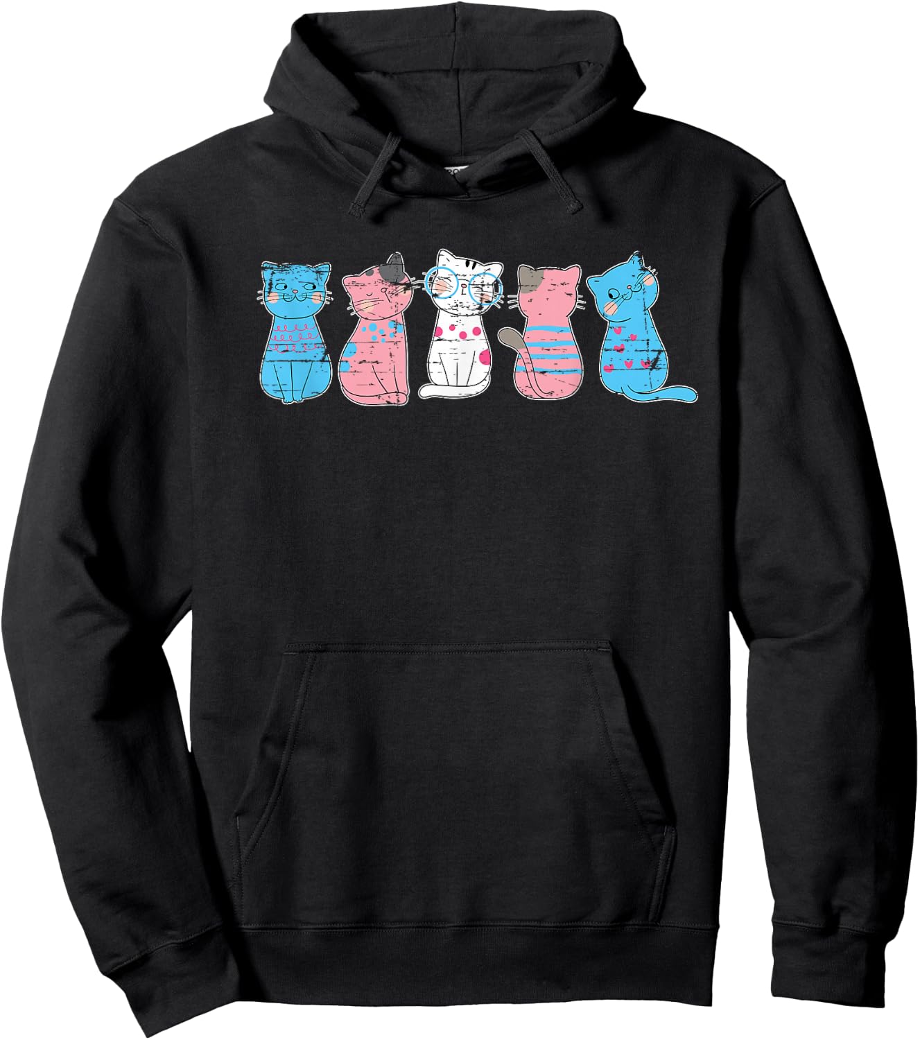 Transsexuality Cat Animal Lover Gift Trans Pride Transgender Small Hoodie - Hoodie | Black