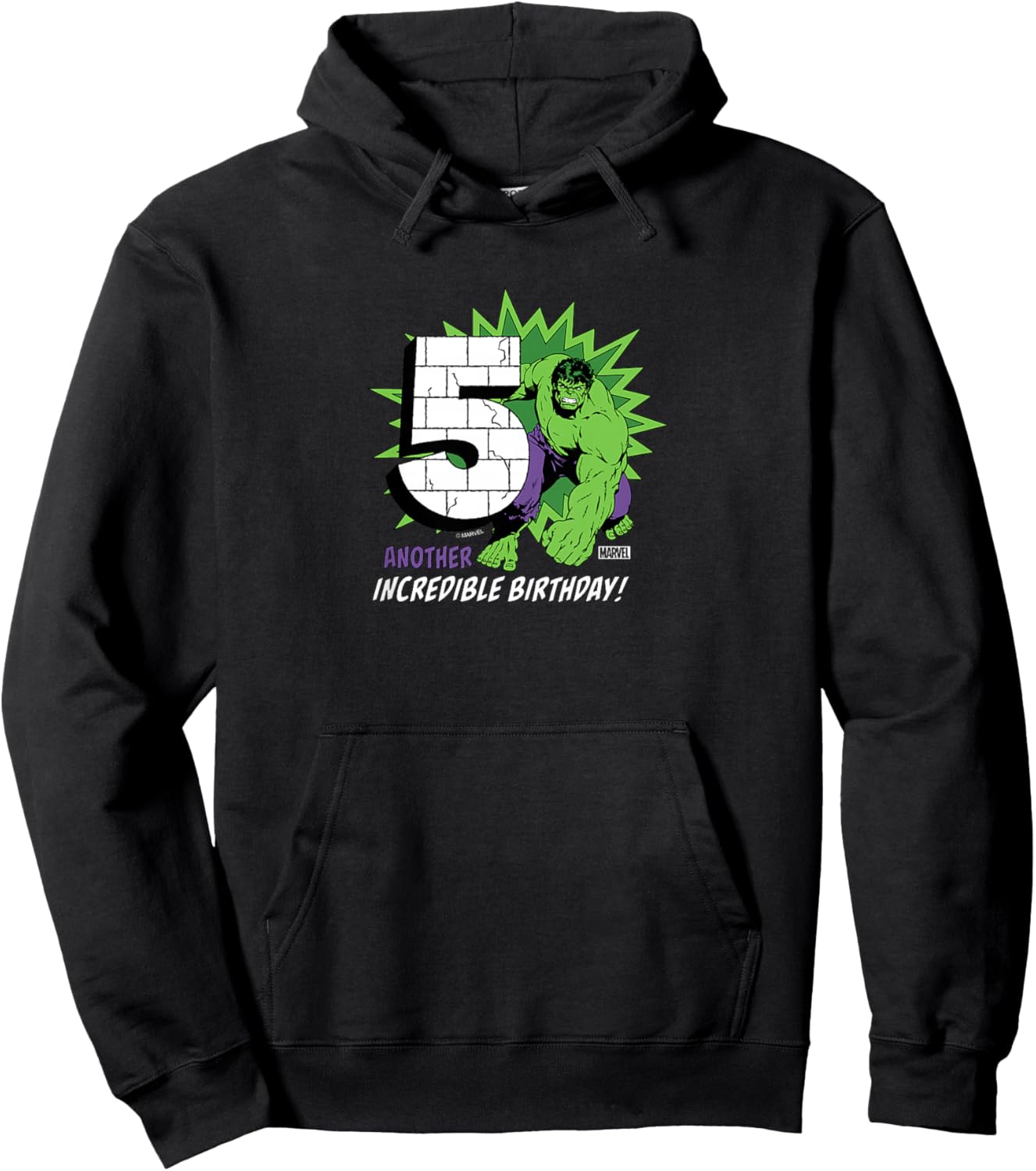 Kids Hulk - 5th Birthday Hoodie - Hoodie | Black