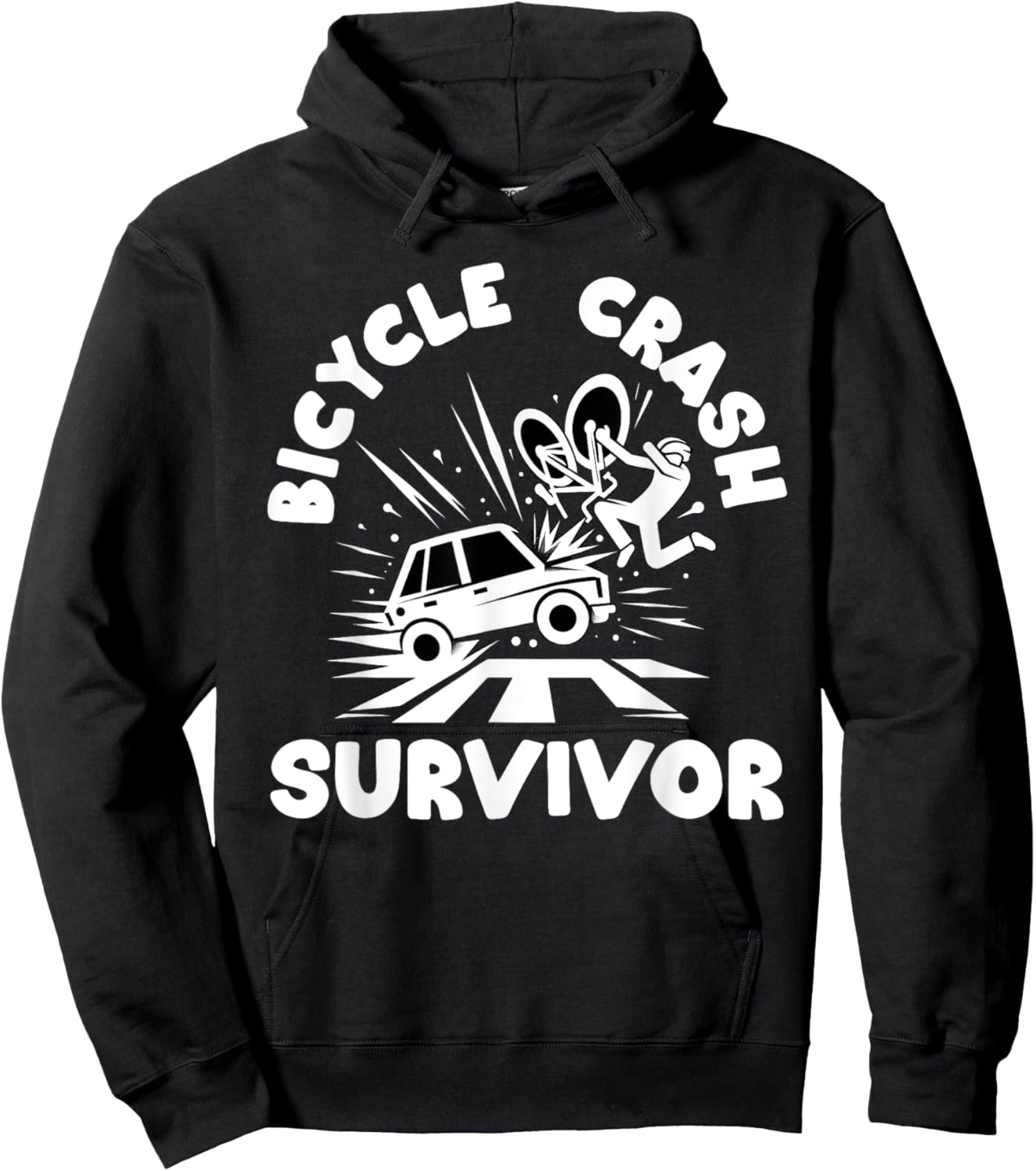 Bike Accident Get Well Bicycle Crash Survivor Recovery Hoodie - Hoodie | Black