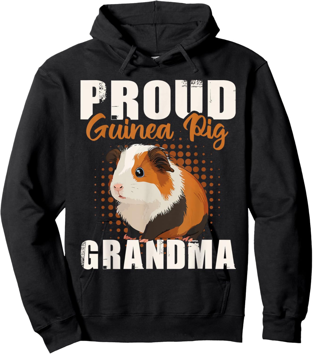 Proud Guinea Pig Grandma - Pet Owner Rodent Animal Lover Hoodie - Hoodie | Black