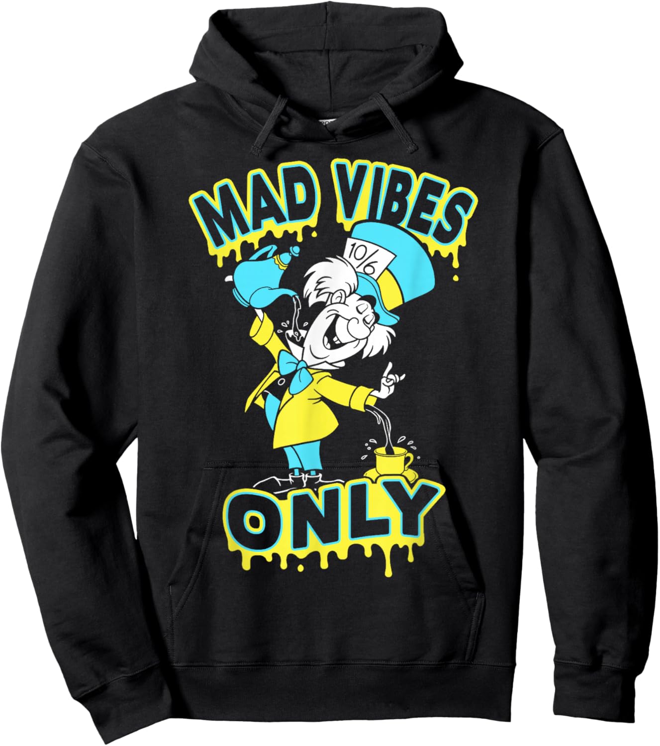 Disney Alice in Wonderland Mad Hatter Mad Vibes Only Small Hoodie - Hoodie | Black