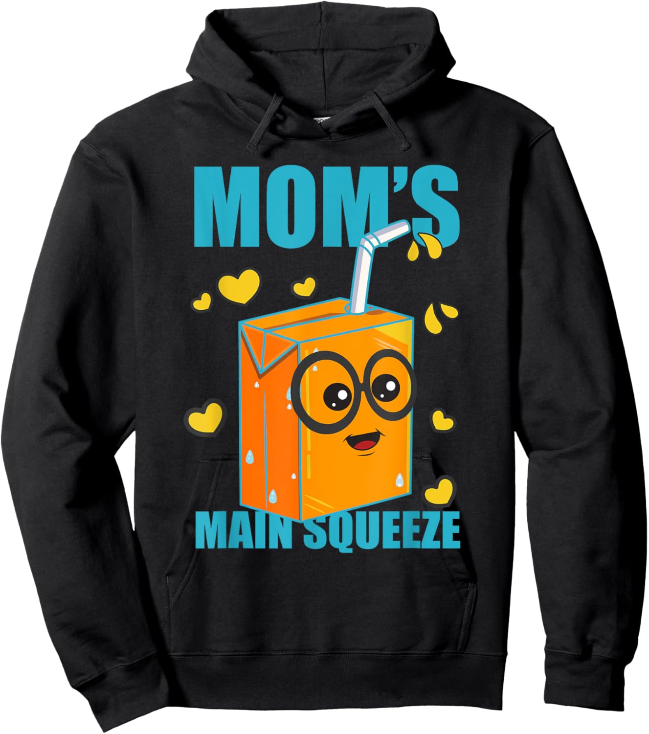 Cute Funny Mom's Main Squeeze Funny Lemon Boy Girl Toddler Hoodie - Hoodie | Black