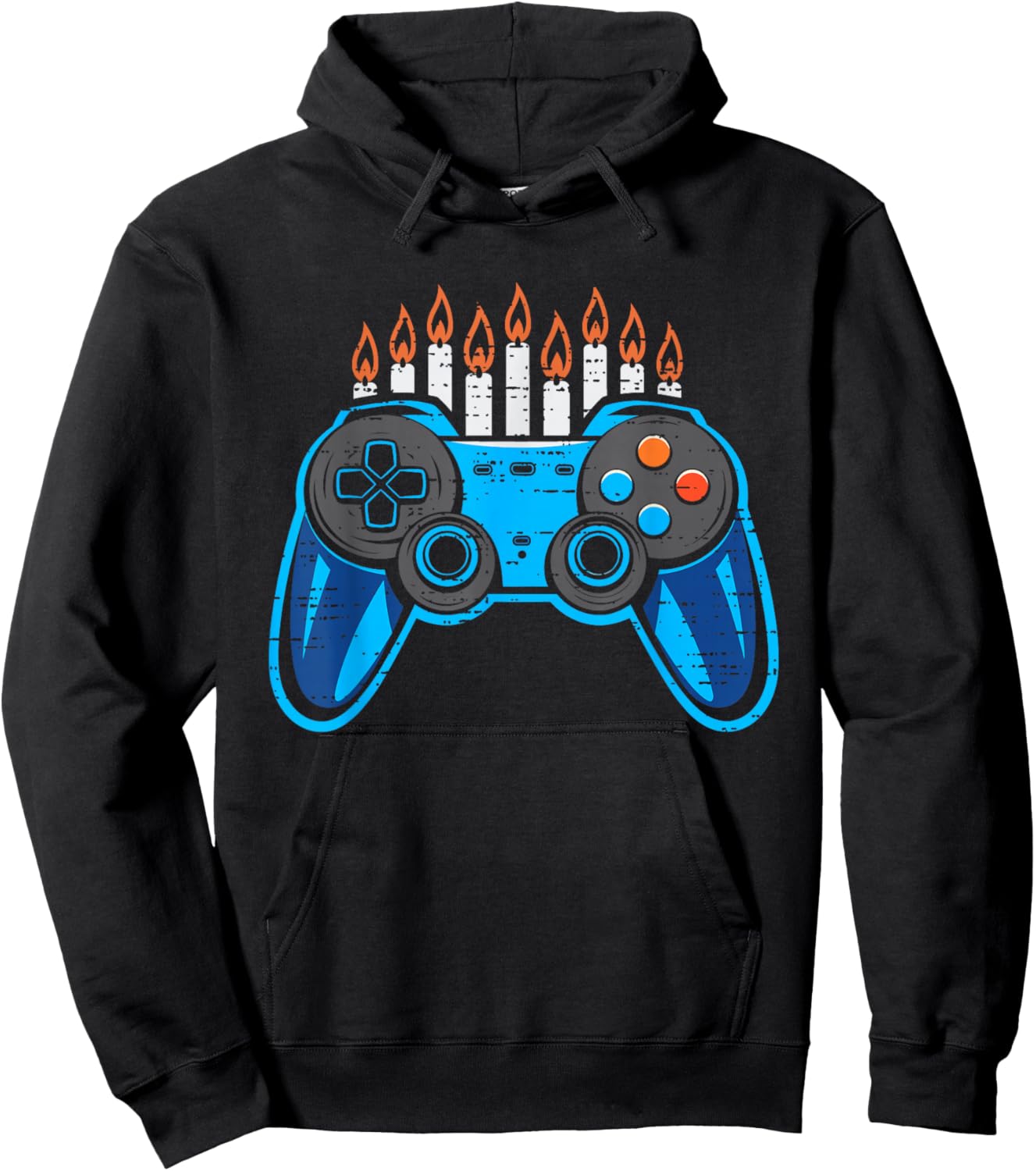 Hanukkah Video Game Chanukah Jewish Gamer Boys Kids Hoodie - Hoodie | Black
