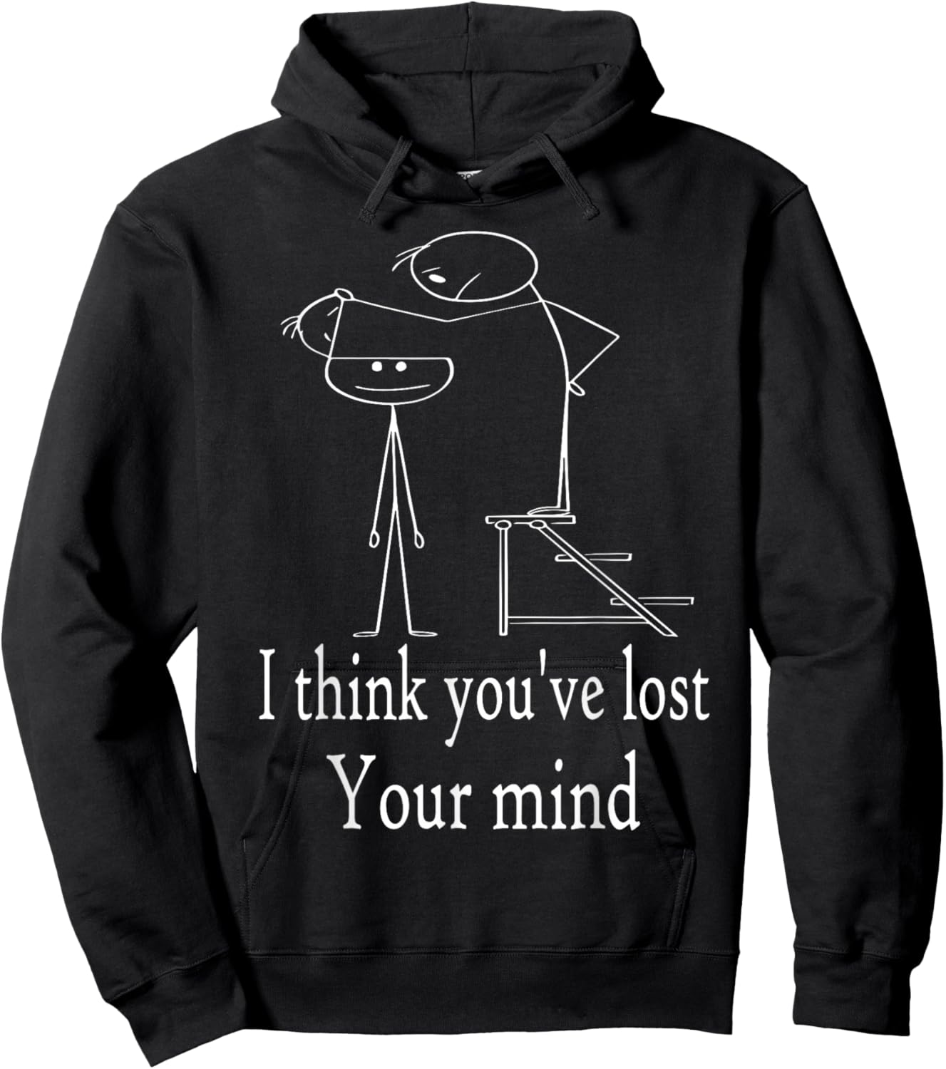 Funny Sarcastic Stick Man Designs, Funny Humor Stickman Hoodie - Hoodie | Black