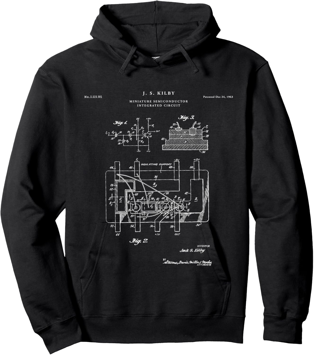 Integrated Circut Patent - geek Hoodie - Hoodie | Black