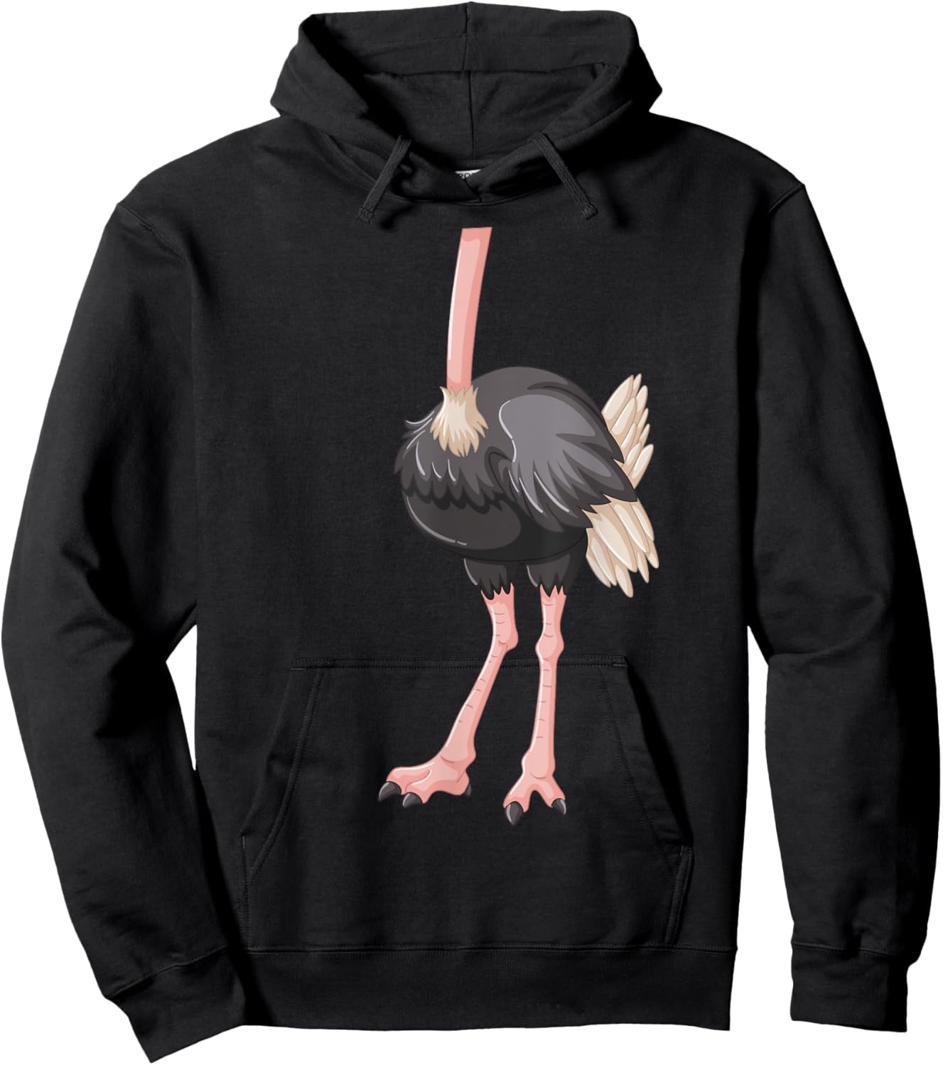 Ostrich Shirt Adul Men Women Kids Ostrich Costume Hoodie - Hoodie | Black