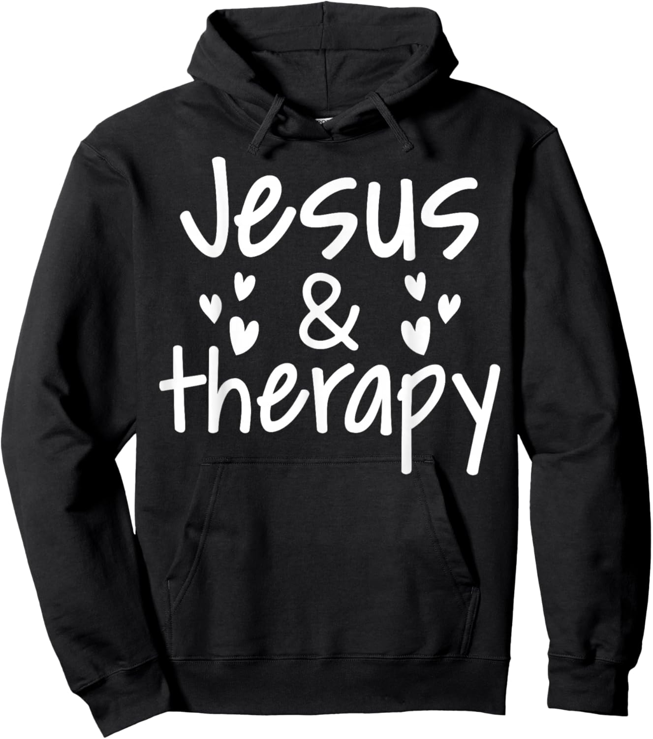 Christian Lovers Therapy and Jesus Faith Therapy and Jesus Hoodie - Hoodie | Black