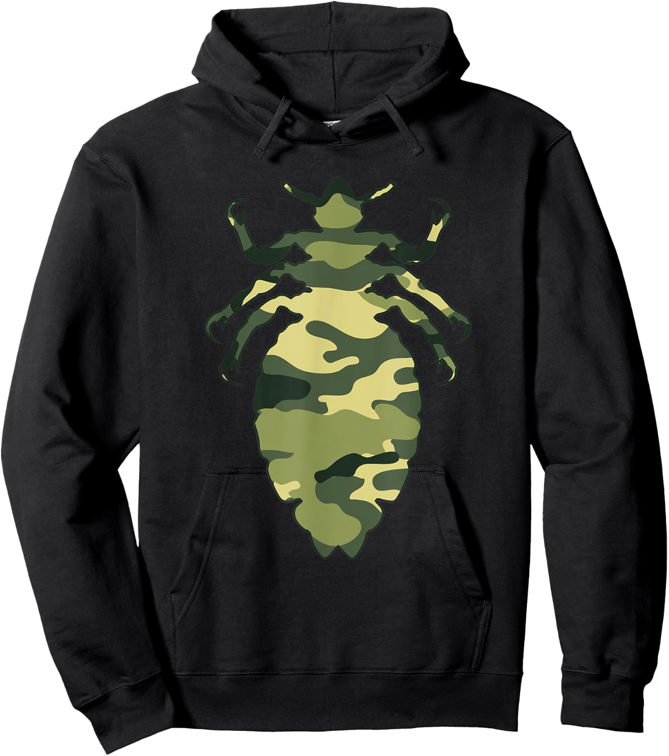 Military Louse Camo Men Print US Insect Lice Veteran Gift Hoodie - Hoodie | Black