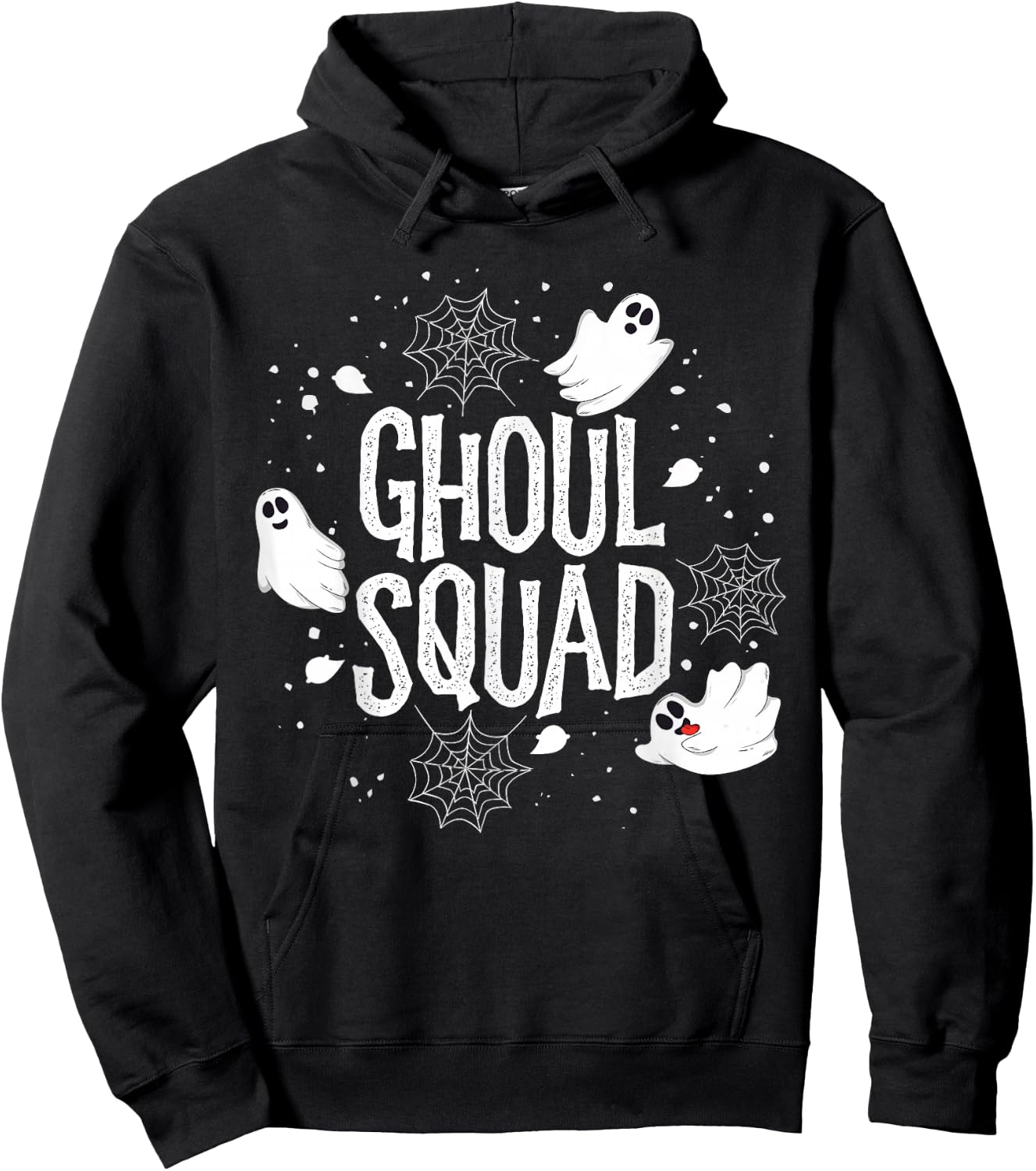 Ghoul Squad Halloween Crew Ghost Kids Boys Friends Outfit Hoodie - Hoodie | Black