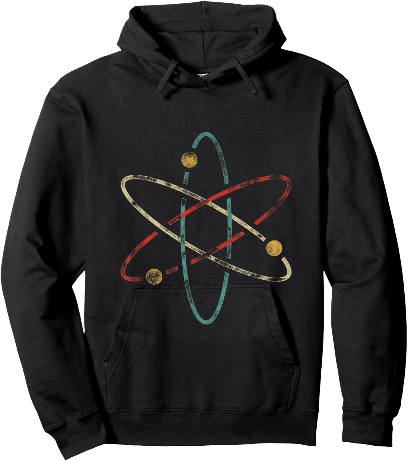 Chemistry & Periodic Table Quotes Retro Atom Chemistry - -Adults/Kids - Black - Short Sleeve - Small - - Classic Fit - Polyester 100% Hoodie - Hoodie | Black