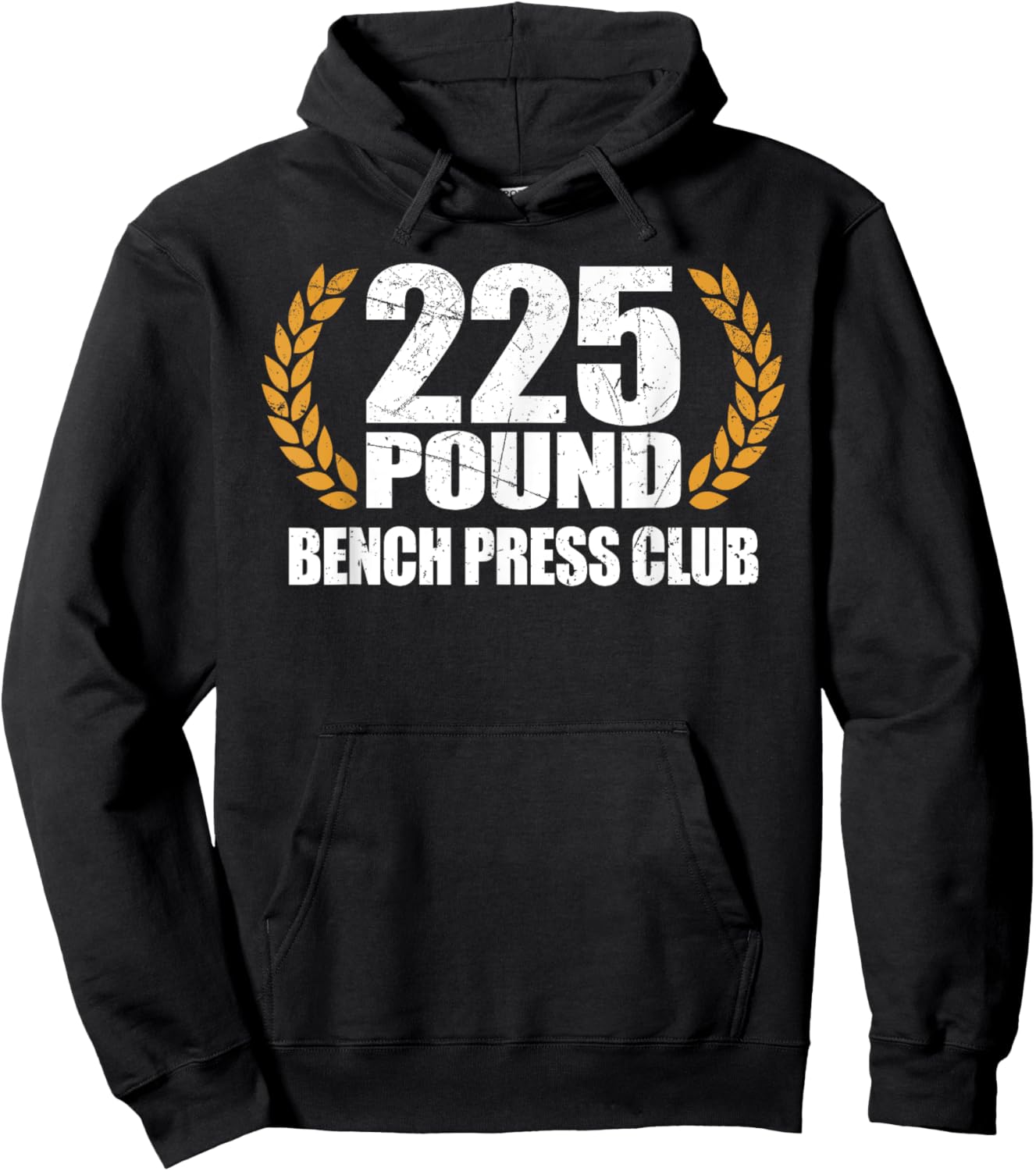 225 Pound Bench Press Club Retro Funny Hoodie - Hoodie | Black