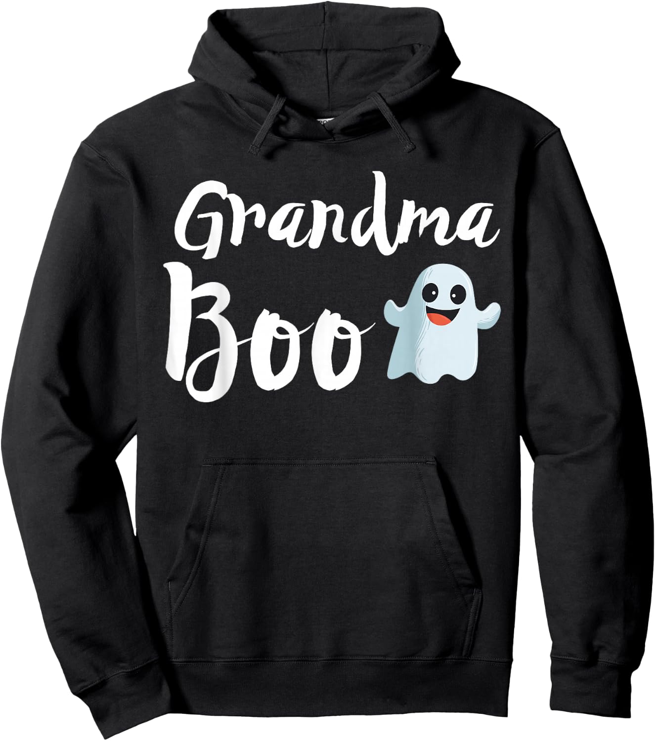 Grandma Boo Halloween Family Matching Ghost Grandmom Gift Hoodie - Hoodie | Black