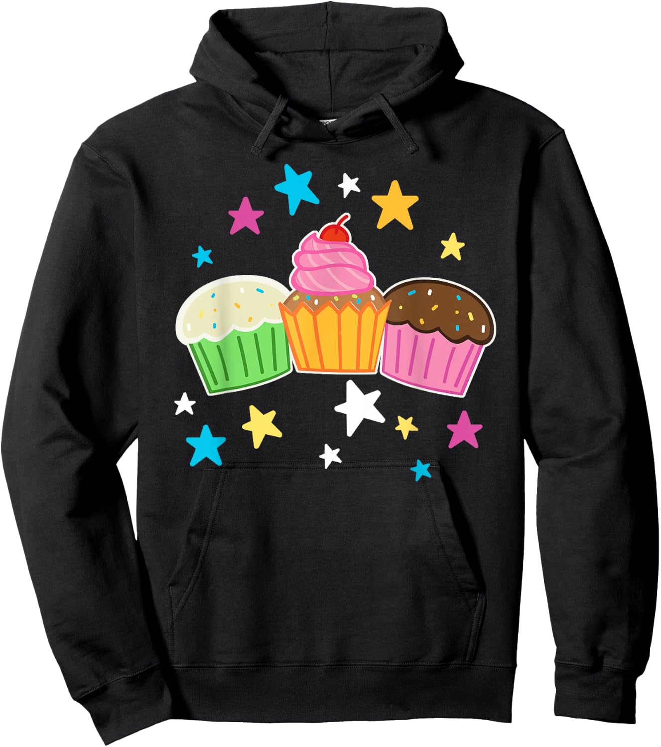 Funny Baking Delicious Cupcake Lover Cupcakes Hoodie - Hoodie | Black