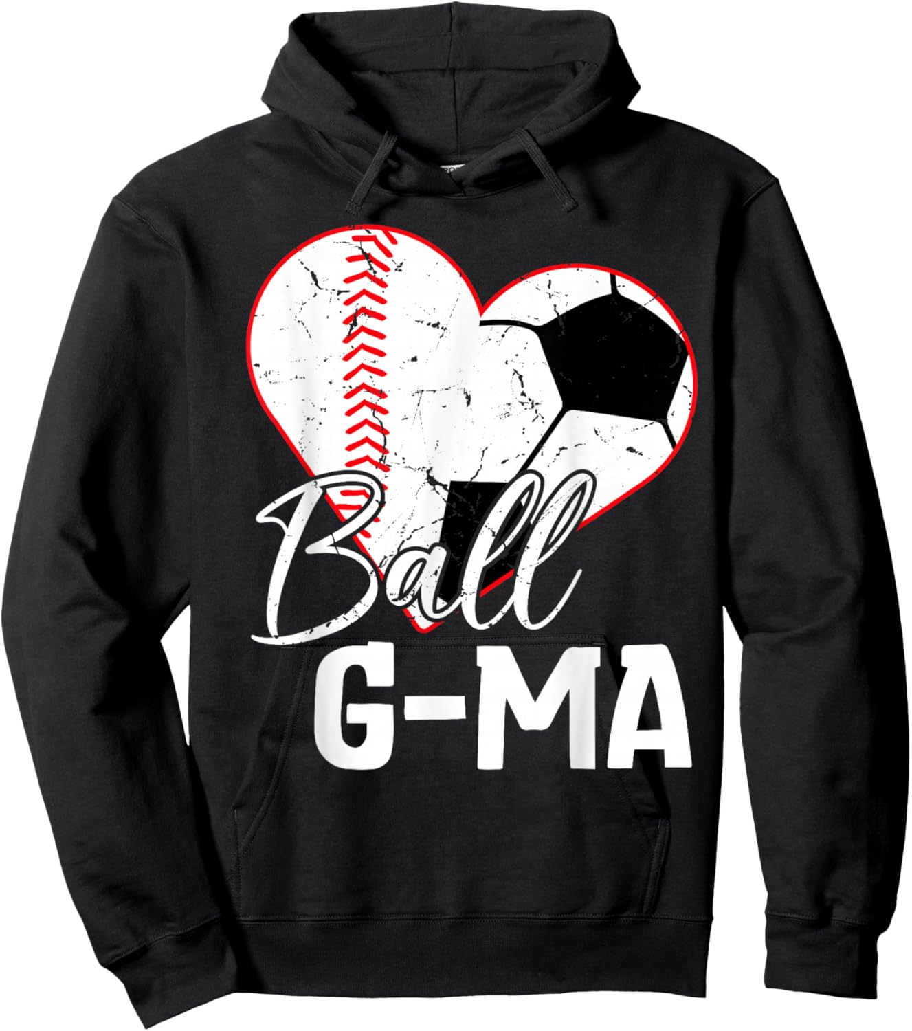 Proud Ball G-Ma Biggest Fan Soccer Baseball Family Player Hoodie - Hoodie | Black