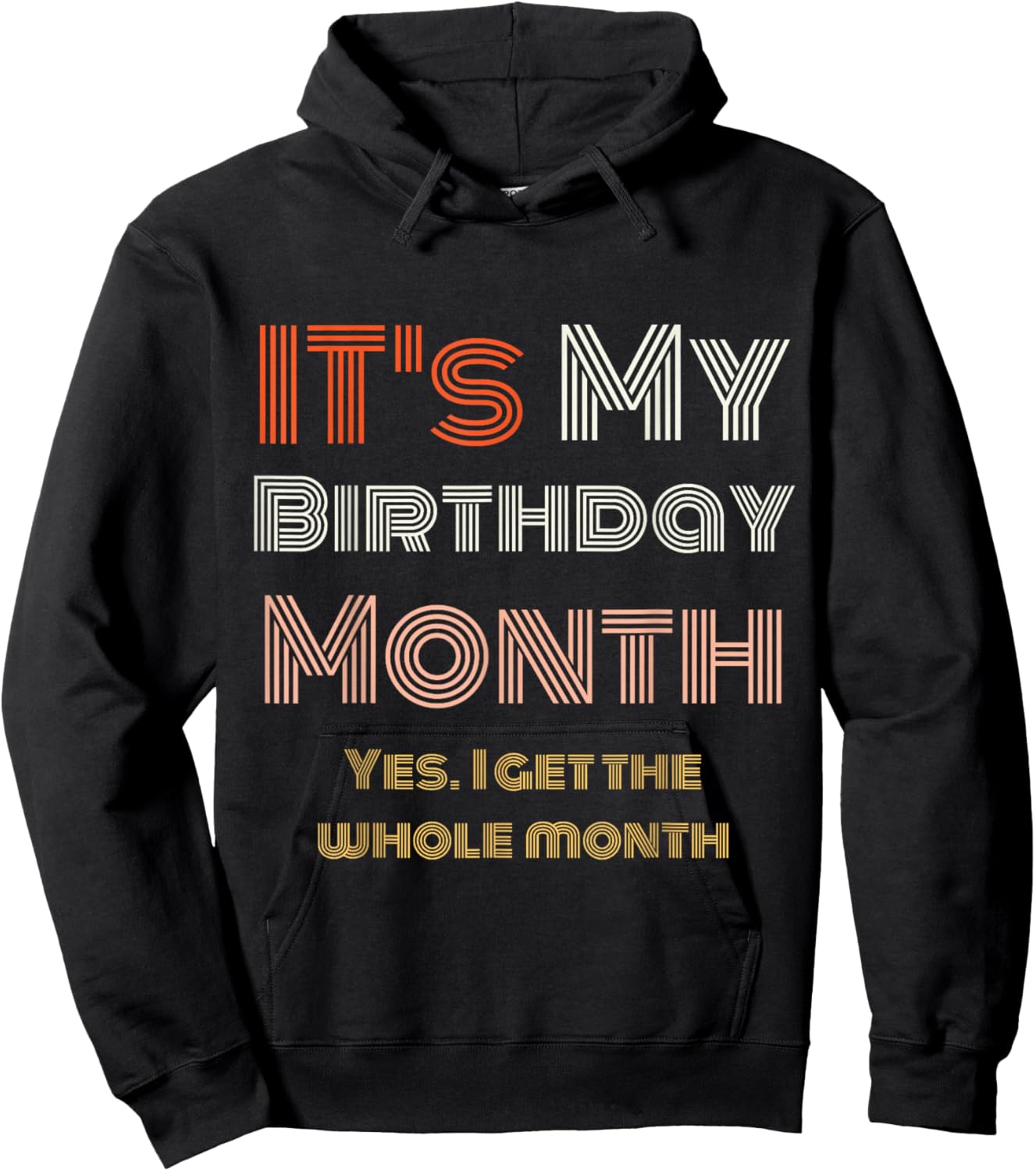 It's My Birthday Party Month Retro Vintage Gifts Yes Funny Hoodie - Hoodie | Black