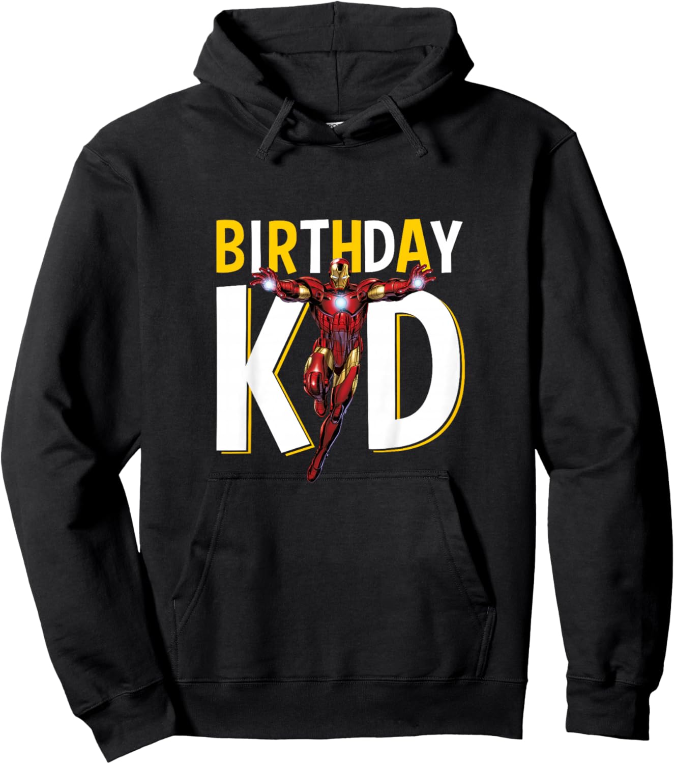 Kids Marvel Avengers Classic Birthday Kid Iron Man Shot Youth Hoodie - Hoodie | Black