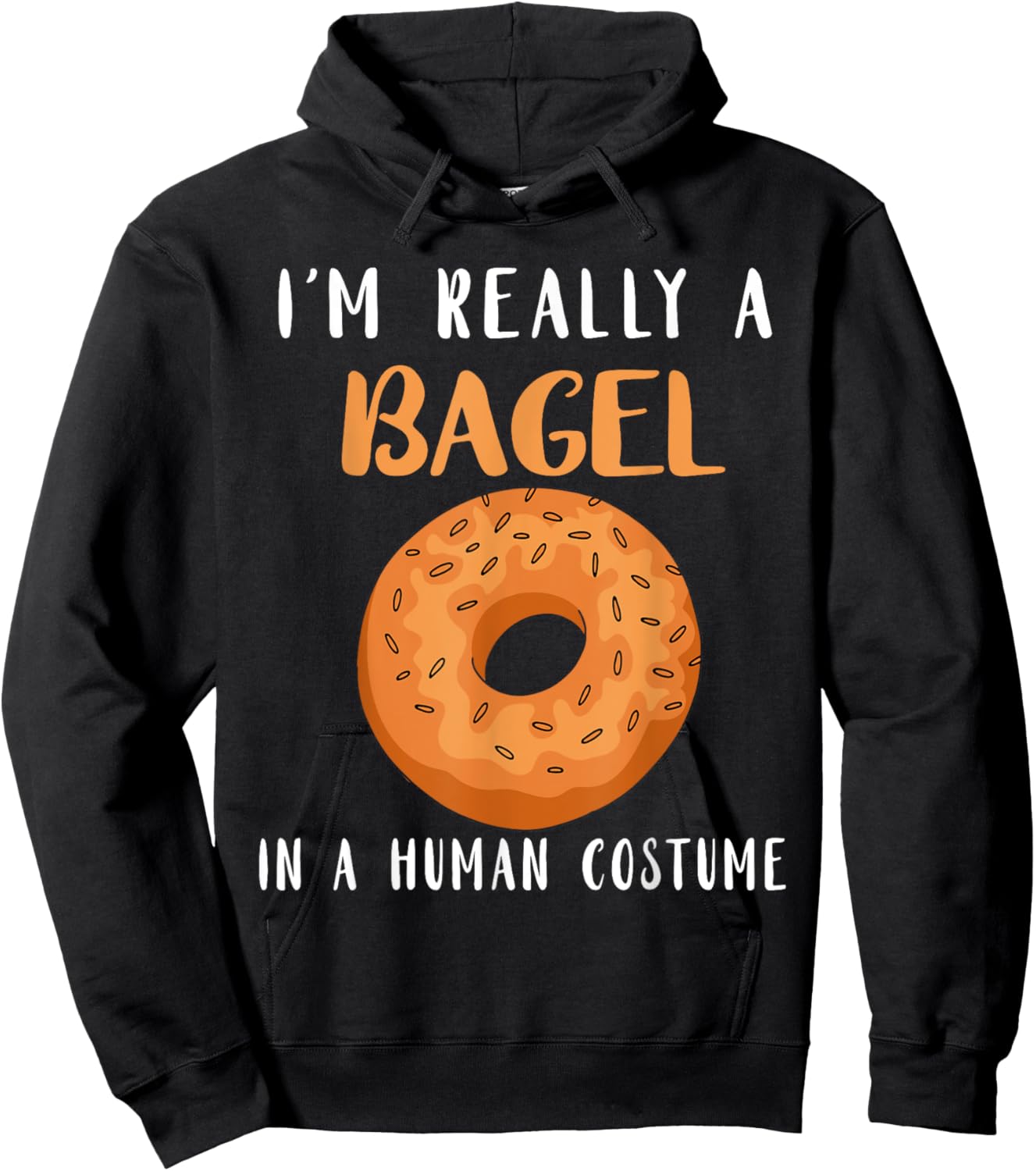 Bagels Human Costume Baker Baking Bagel Lover Bagel Hoodie - Hoodie | Black
