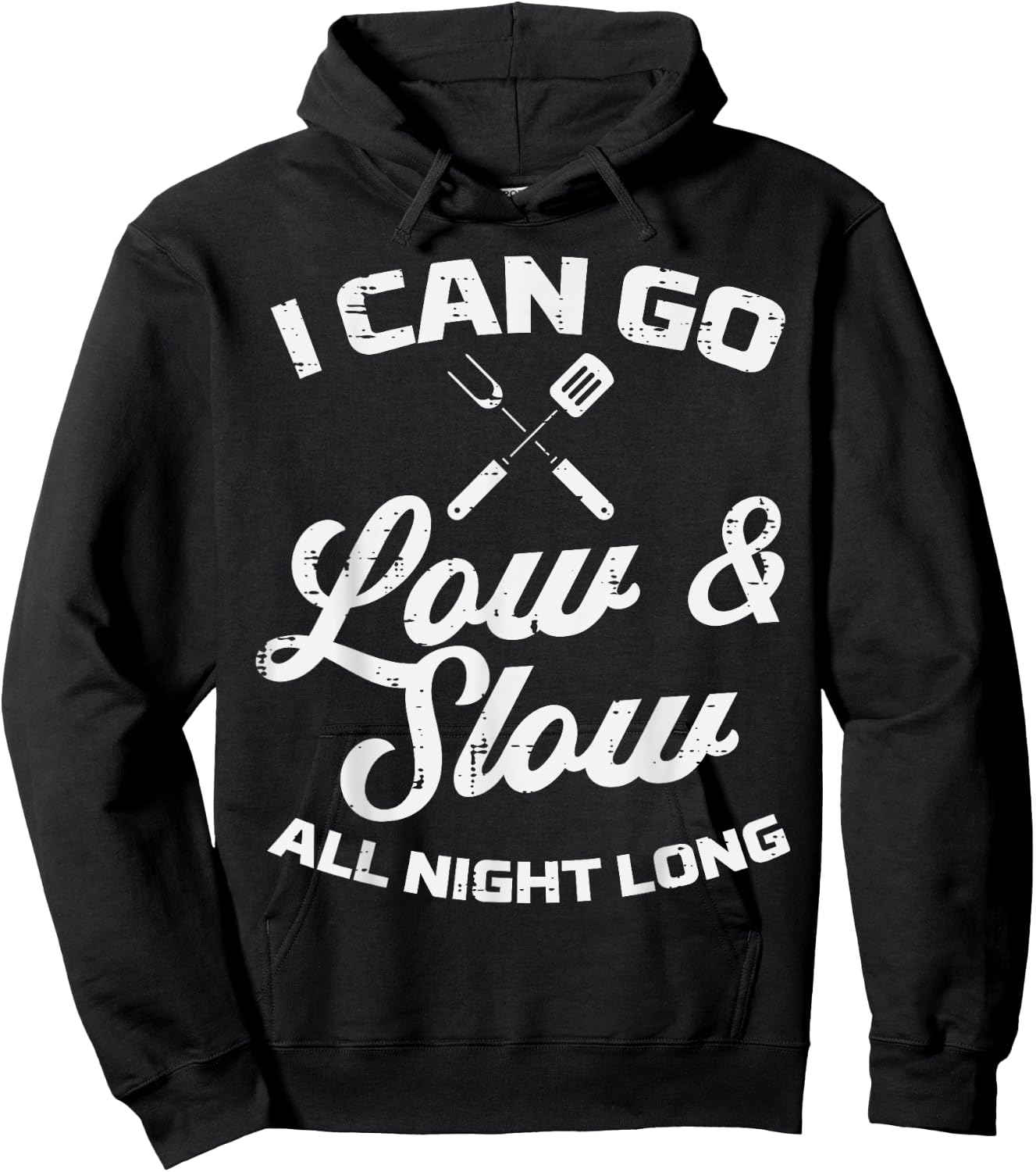 Low Slow All Night Long Bbq Grilling Smoking Meat Smoker Hoodie - Hoodie | Black