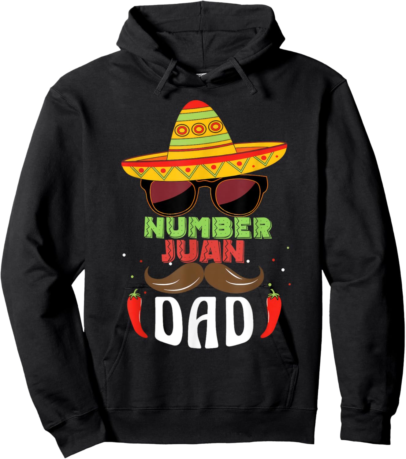 Number One Dad Mexican Fathers Day Funny Padre Juan Papa Men Hoodie - Hoodie | Black