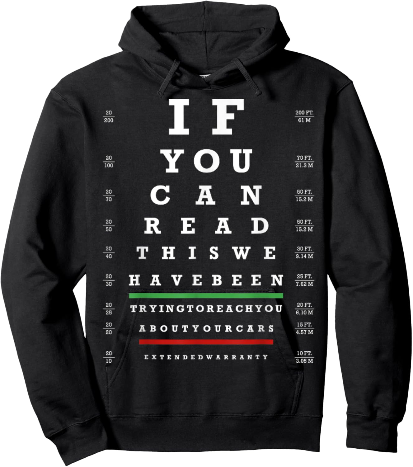 Vintage Snellen Warranty Funny Hoodie - Hoodie | Black