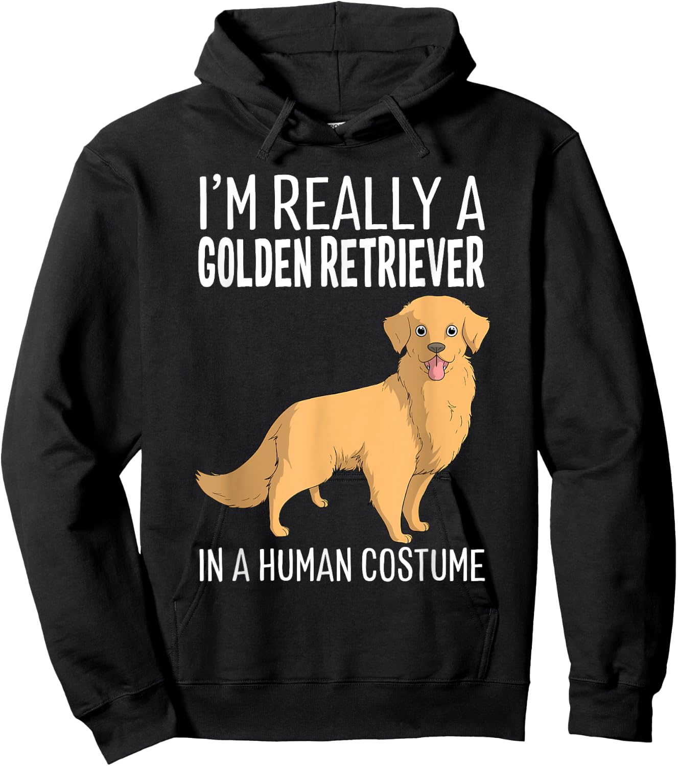 My Human Costume Im A Golden Retriever Dog Halloween Hoodie - Hoodie | Black