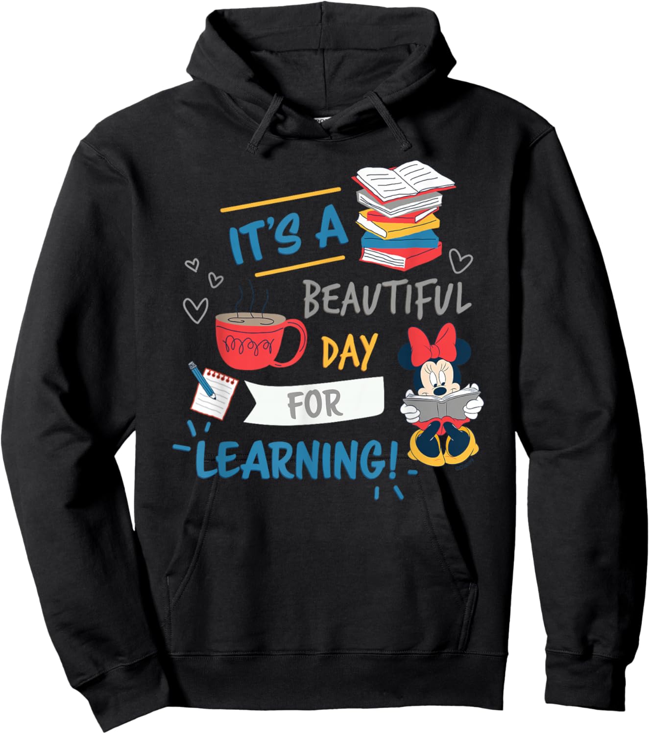 Disney Minnie Mouse Beautiful Day for Learning Teacher's Day Hoodie - Hoodie | Black