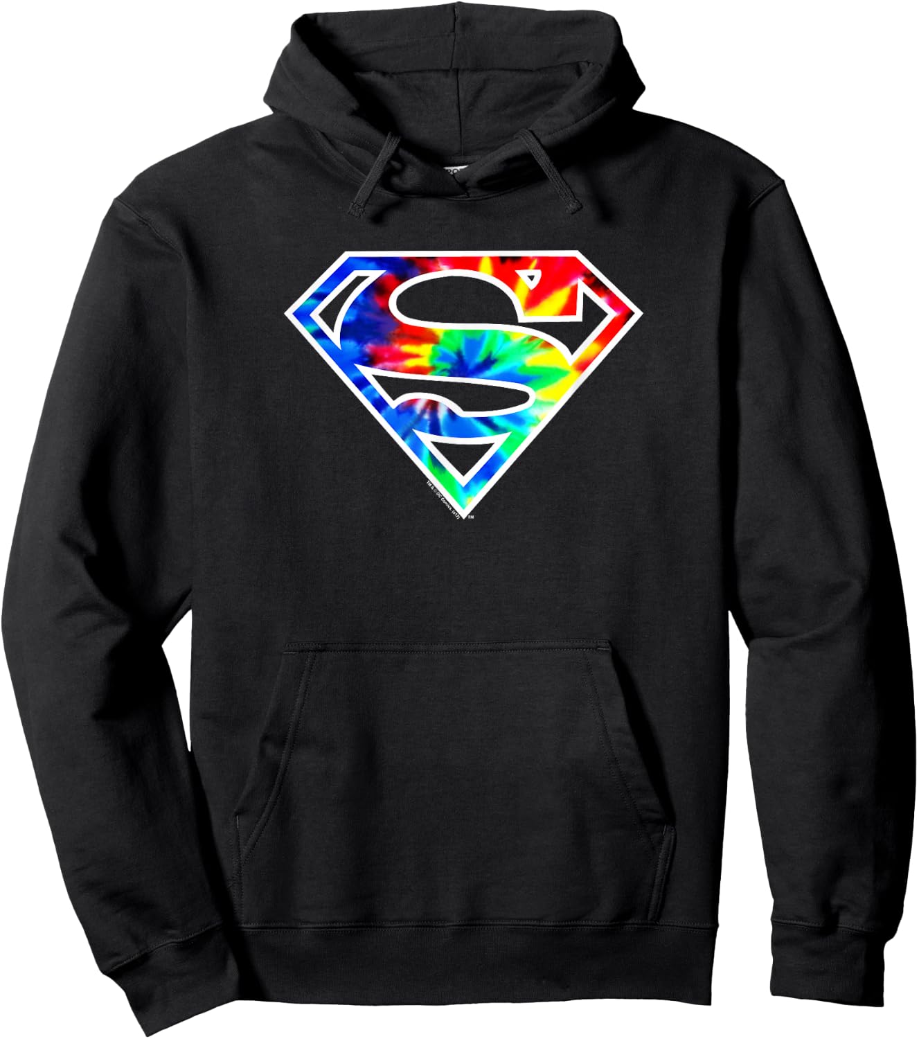 Superman Tie Dye Logo Hoodie - Hoodie | Black