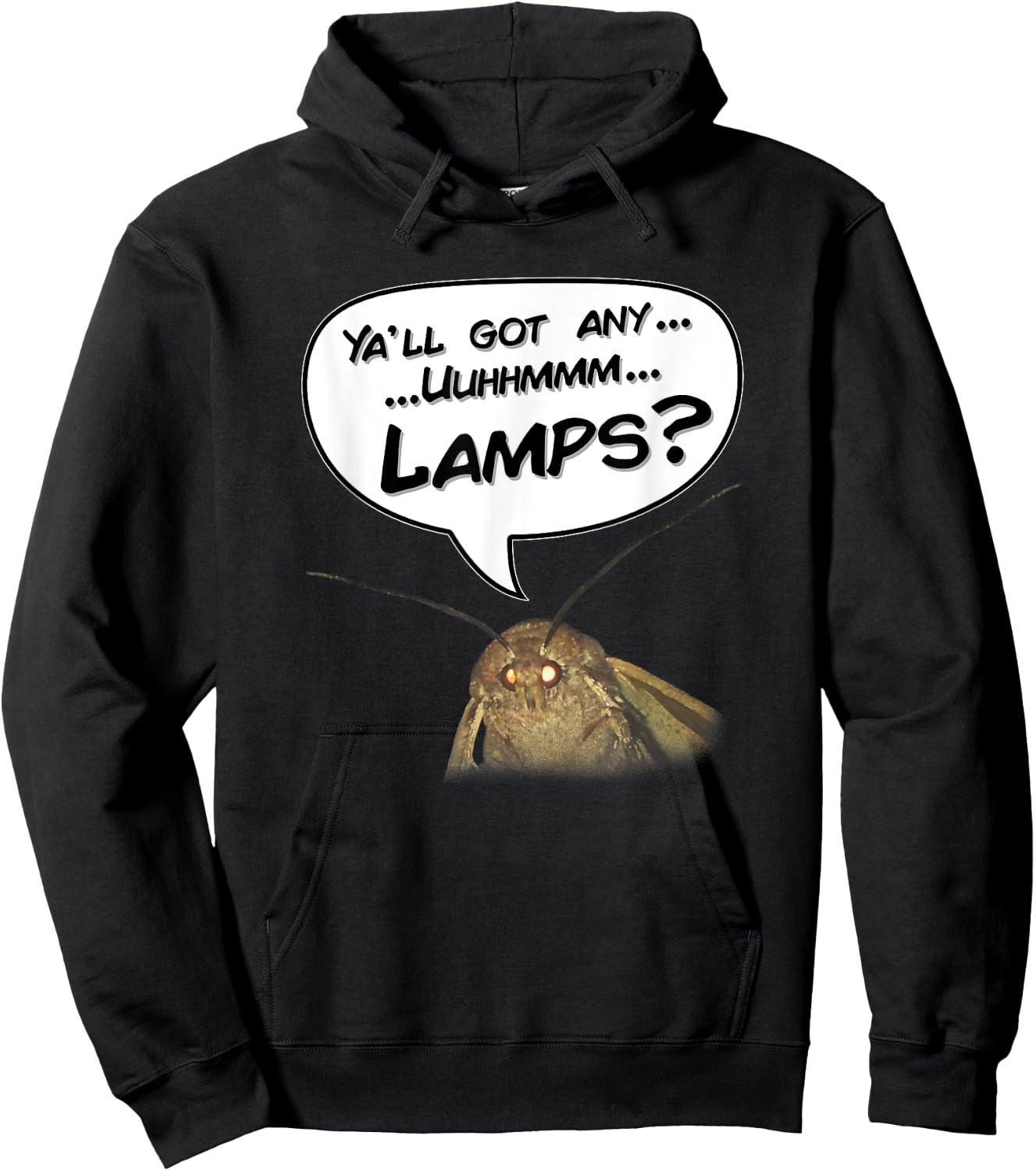 Funny Moth Meme - Got Any Lamps? Hoodie - Hoodie | Black