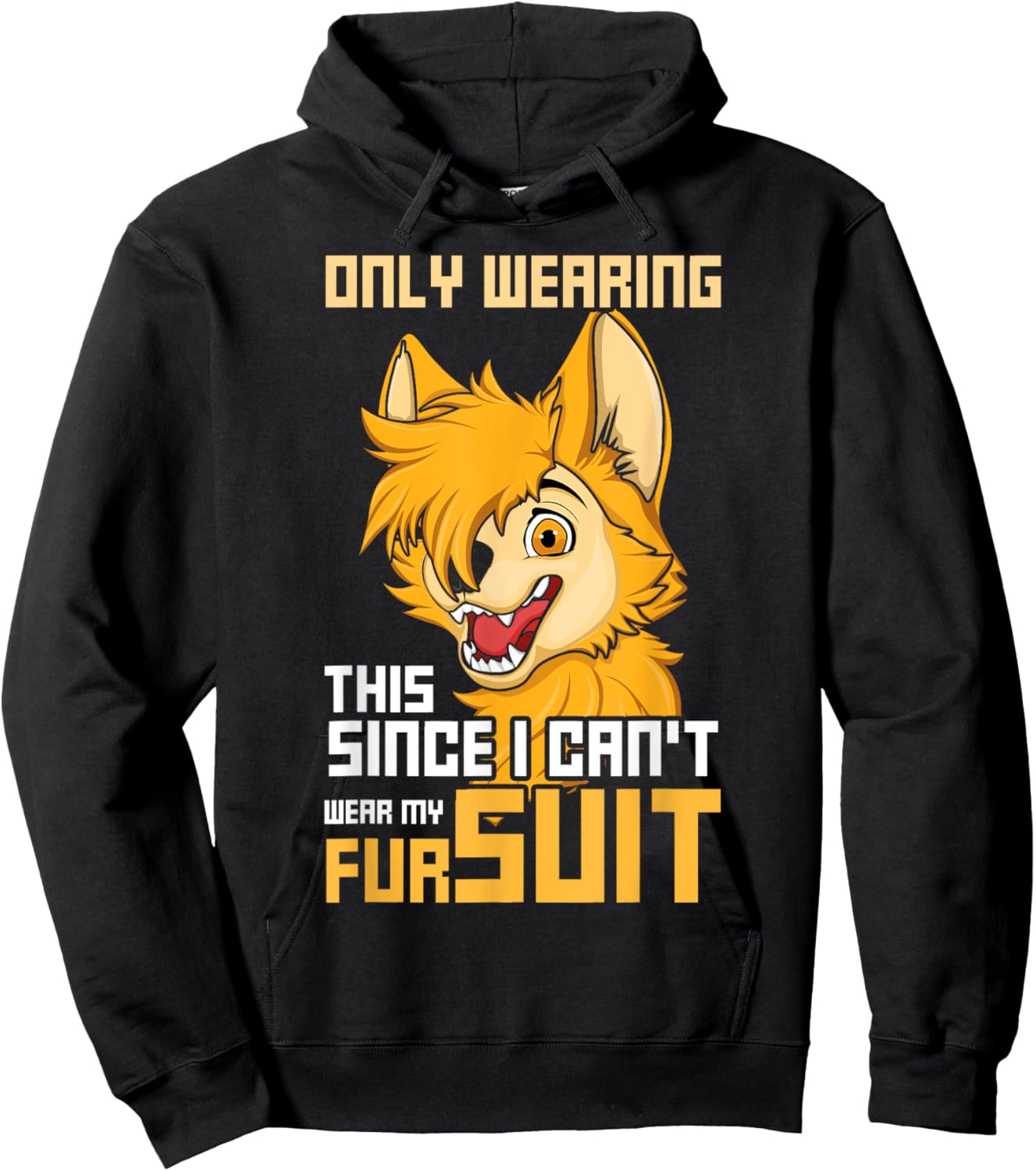 Kawaii Fox Proud Furry Tail Ear Furry Person Fursuit Cosplay Hoodie - Hoodie | Black