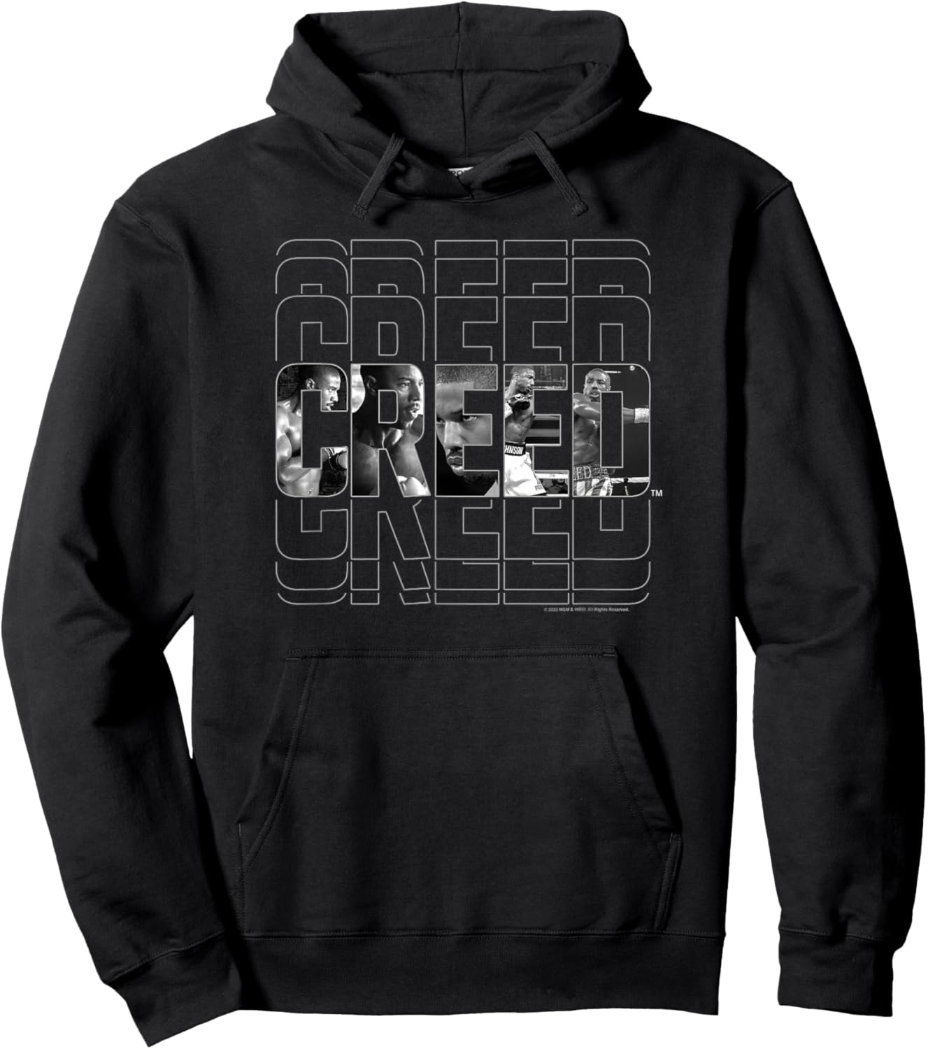 Creed Black & White Movie Frames Epic Text Logo Hoodie - Hoodie | Black