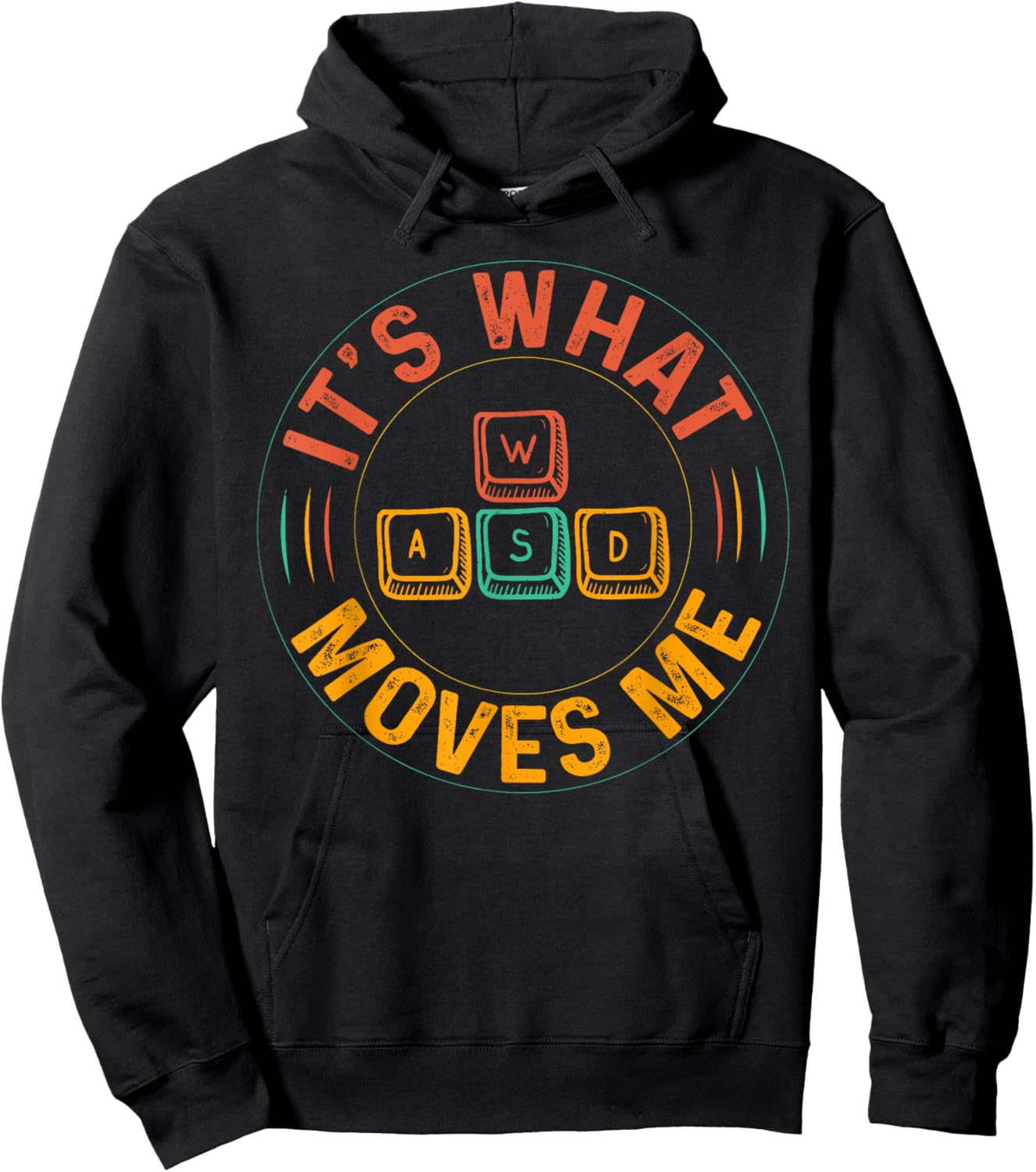 WASD PC Gamer Gifts Video Gaming Boys Men Vintage Gift Women Hoodie - Hoodie | Black
