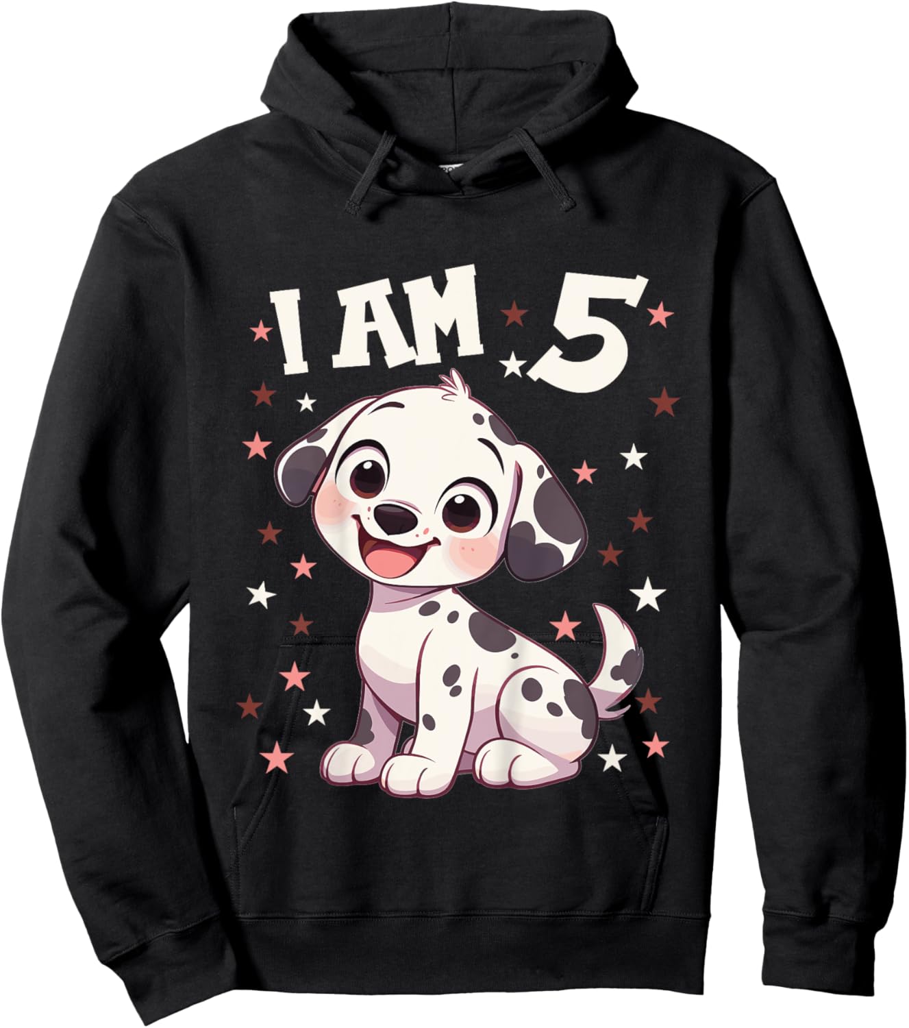 Kids 5 Years old 5th birthday Dalmatian Dogs Dalmatian Dog Hoodie - Hoodie | Black