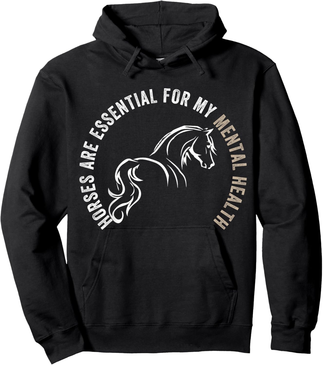 Horses Are Essential For My Mental Health For Horses Owner Hoodie - Hoodie | Black
