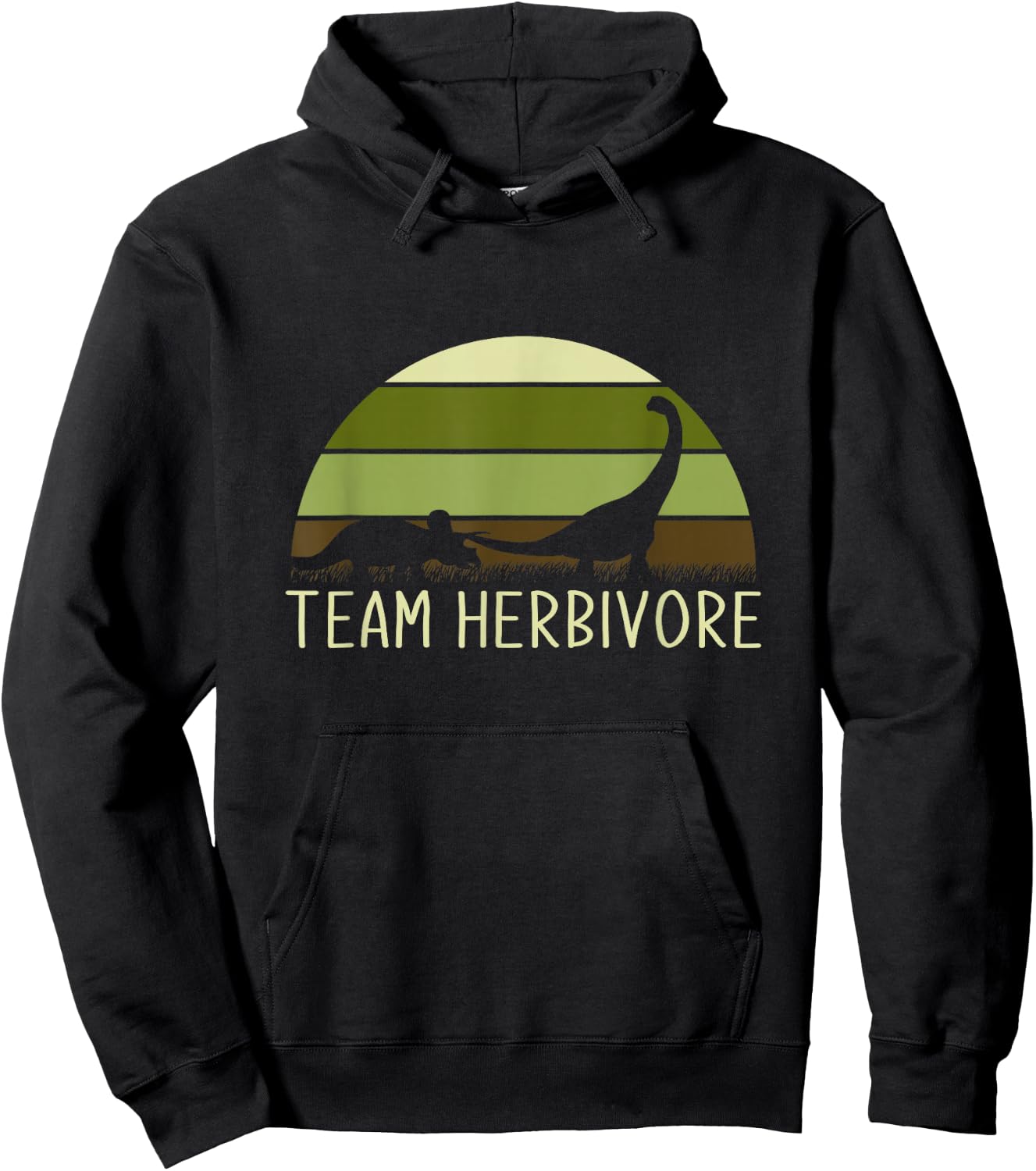 Vegan & Vegetarian Quotes Team Herbivore Vegetarian - Adult - Black - Small - Short Sleeve - - Modern Animal Pattern - All Seasons - 1 Count Hoodie - Hoodie | Black
