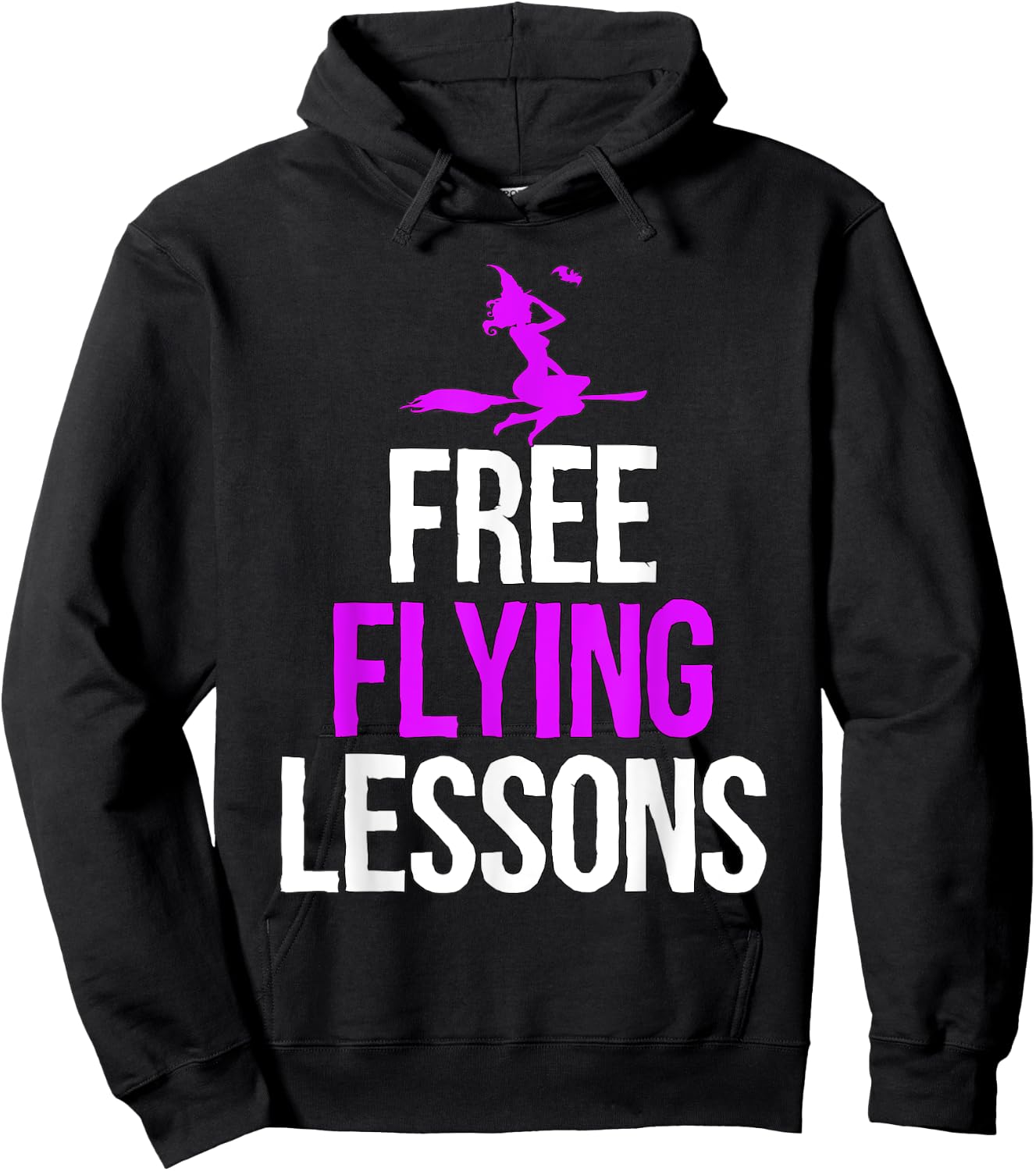 Free Flying Lessons Funny Halloween Women / Girls Gift Hoodie - Hoodie | Black