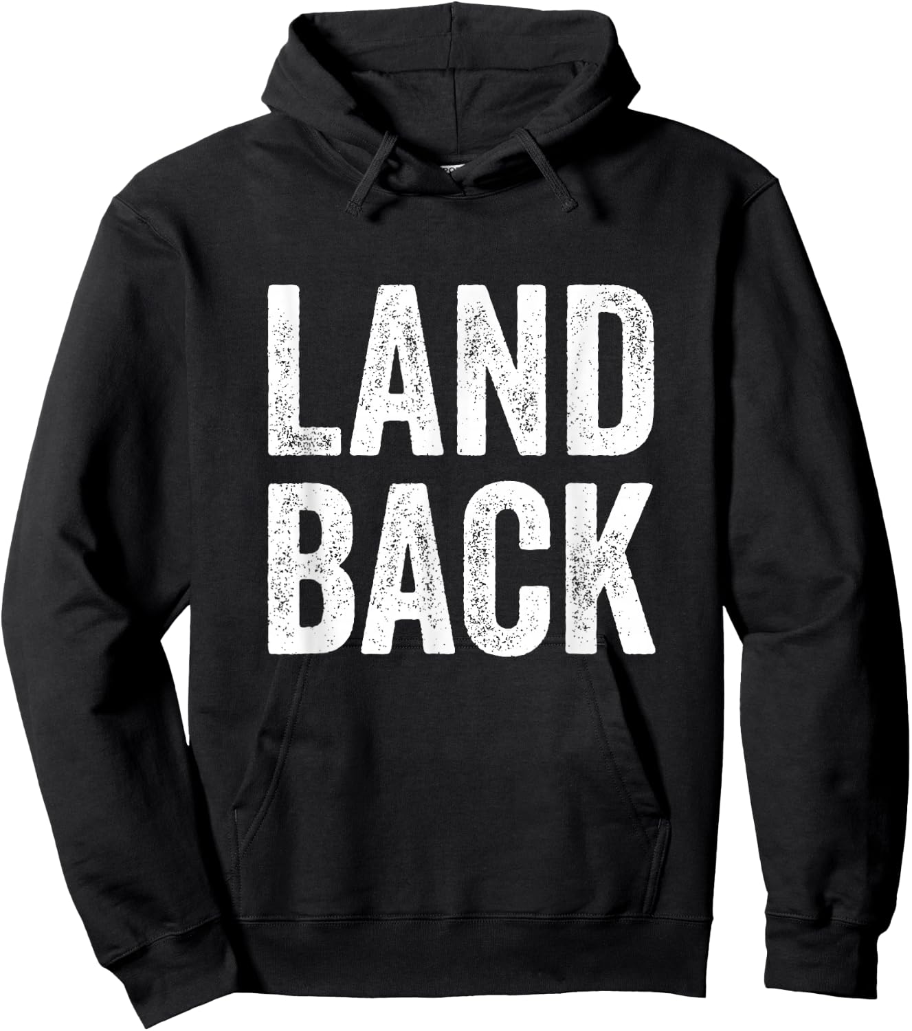 Land Back Movement, Native American LandBack Hoodie - Hoodie | Black