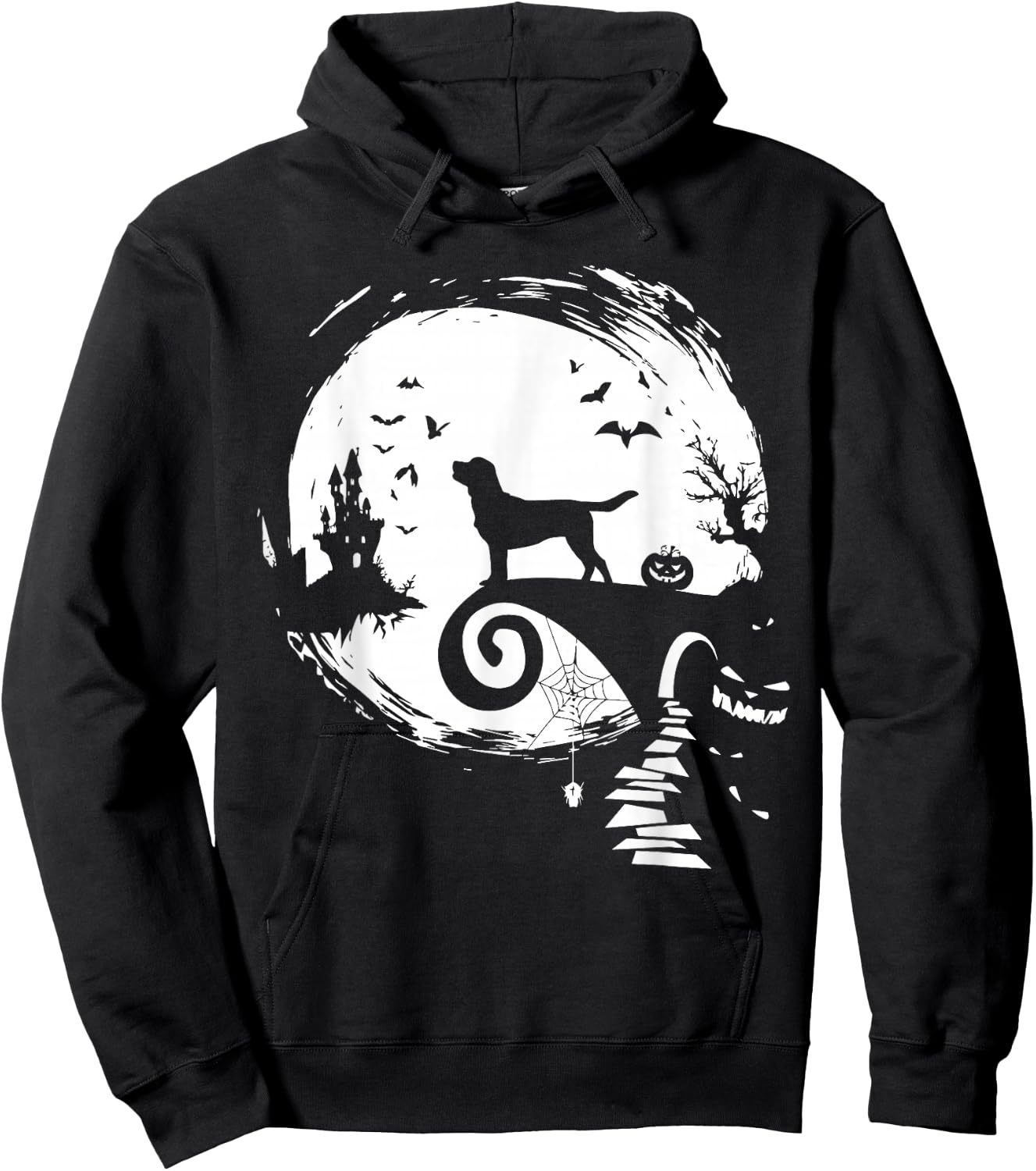 Labrador Retriever And Moon Halloween Costume Dog Lover Hoodie - Hoodie | Black
