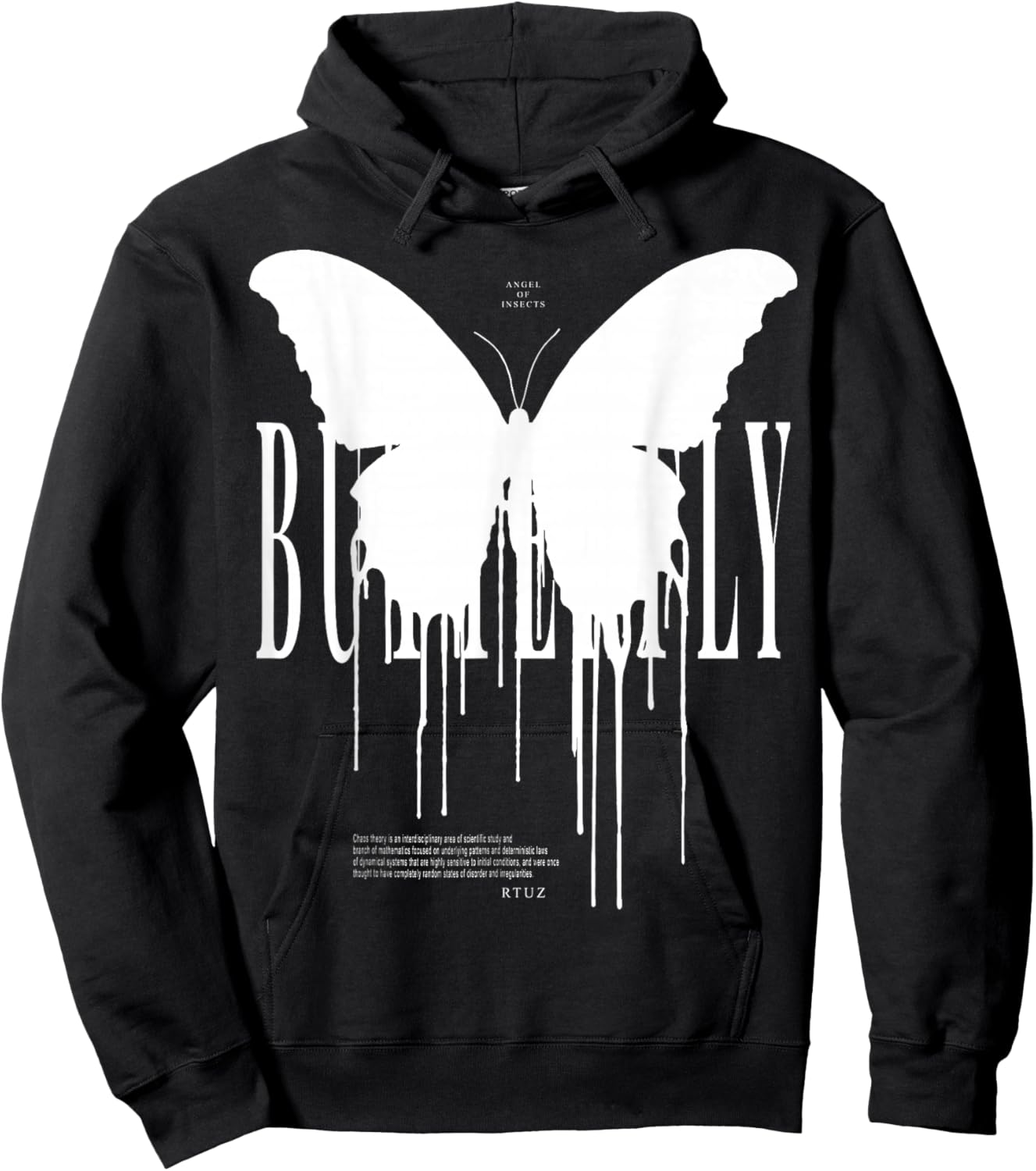 Butterfly Mode Hip Hop Fashion Damen Herren Schmetterling Hoodie - Hoodie | Black