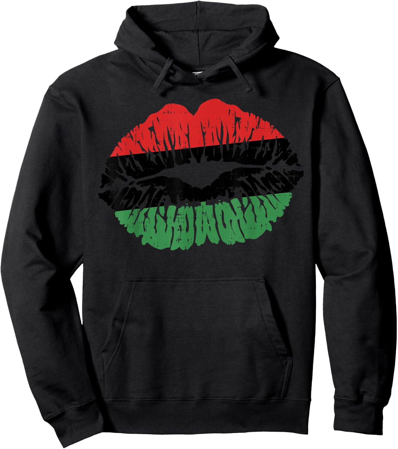 African Lips Flag Melanin Black History Month Pride Women Hoodie - Hoodie | Black