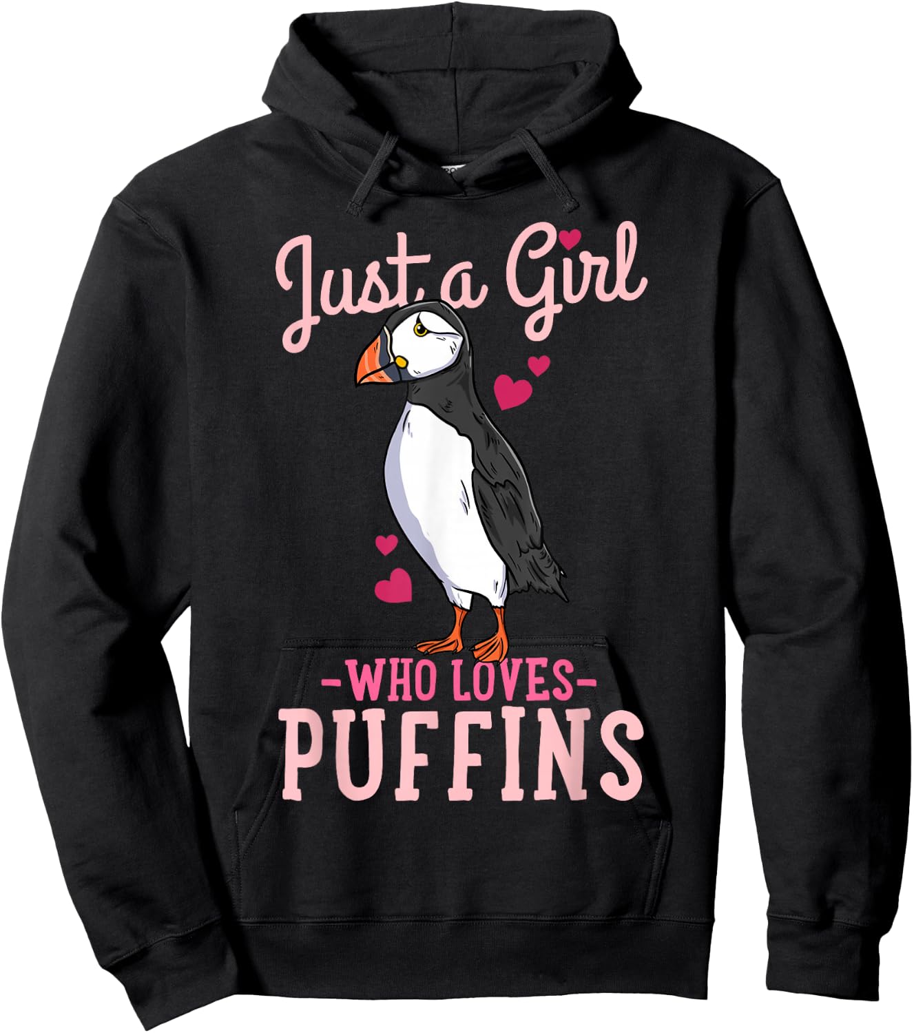 Puffin Iceland Just a Girl Who Loves Puffins Hoodie - Hoodie | Black