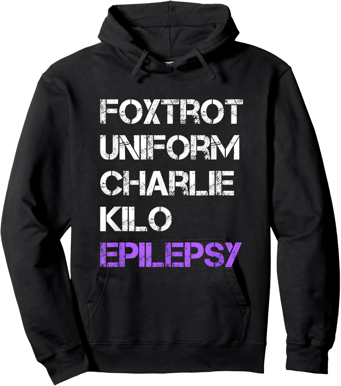 Foxtrot Uniform Charlie Kilo, Fuck Epilepsy Hoodie - Hoodie | Black