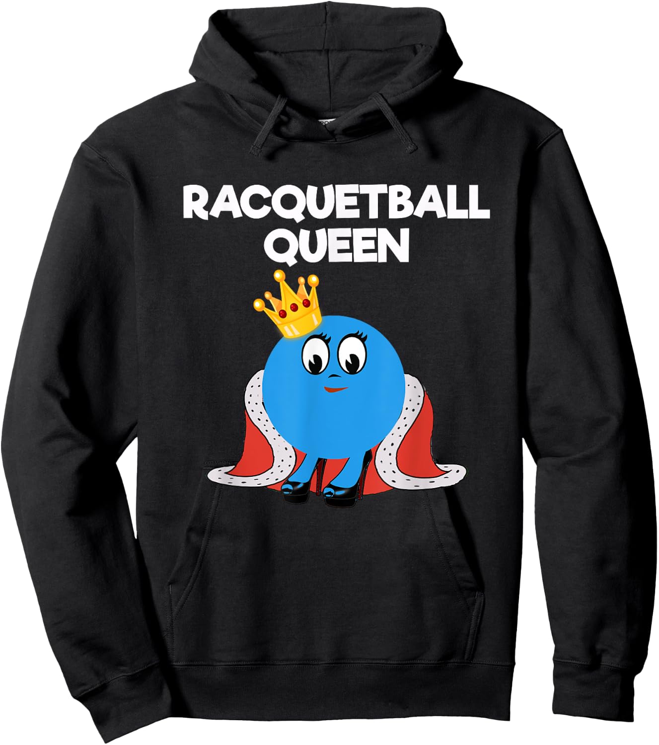 Racquetball - Funny Racquetball Queen Player Hoodie - Hoodie | Black